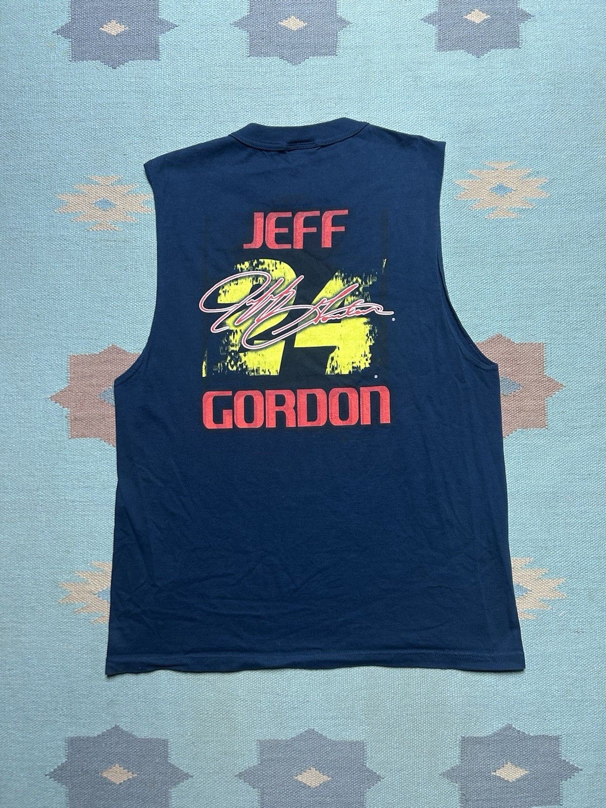 Vintage Vtg graphic t shirt Jeff Gordon nascar racin tank top NOS XL Size US XL / EU 56 / 4 - 1 Thumbnail