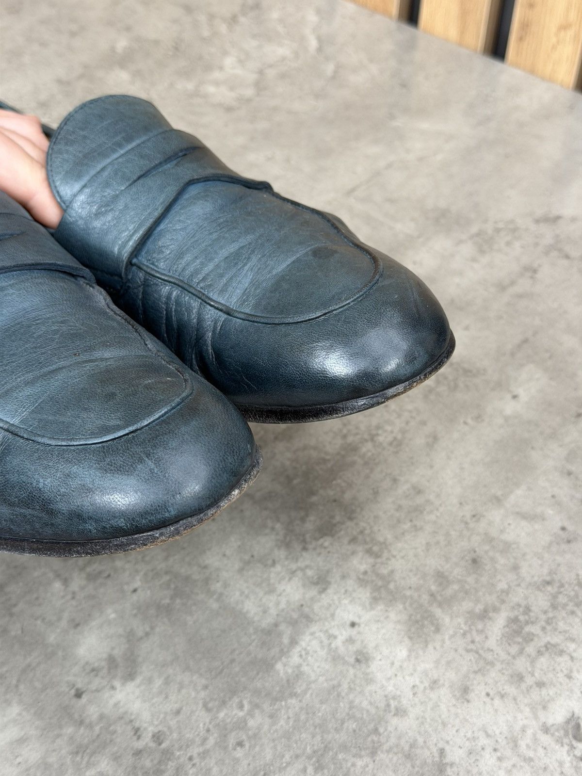 Doucal's Doucal’s Blue/Green Leather Penny Loafers EU 42 US 9 Size US 9 / EU 42 - 12 Thumbnail