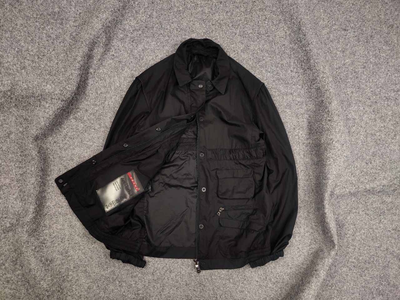 Prada Rare Prada AW07 Black Label Nylon Cargo Zip Pocket Jacket Size S / US 4 / IT 40 - 1 Thumbnail