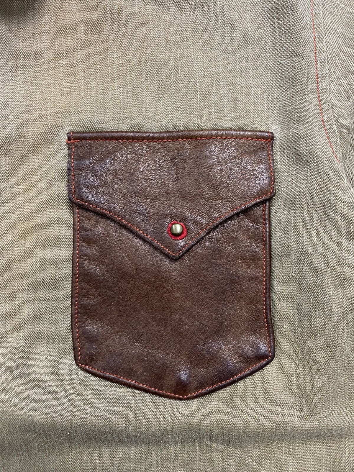 If Six Was Nine × Japanese Brand × Le Grande Bleu (L.G.B.) 2000s Daily news pocket leather skin ifsixwasnine shirt Size US M / EU 48-50 / 2 - 3 Thumbnail