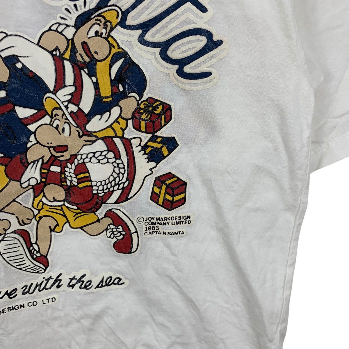 Captain Santors Vintage CAPTAIN SANTA CARTOON People Of Sea Tee Shirt Top Size M / US 6-8 / IT 42-44 - 6 Thumbnail
