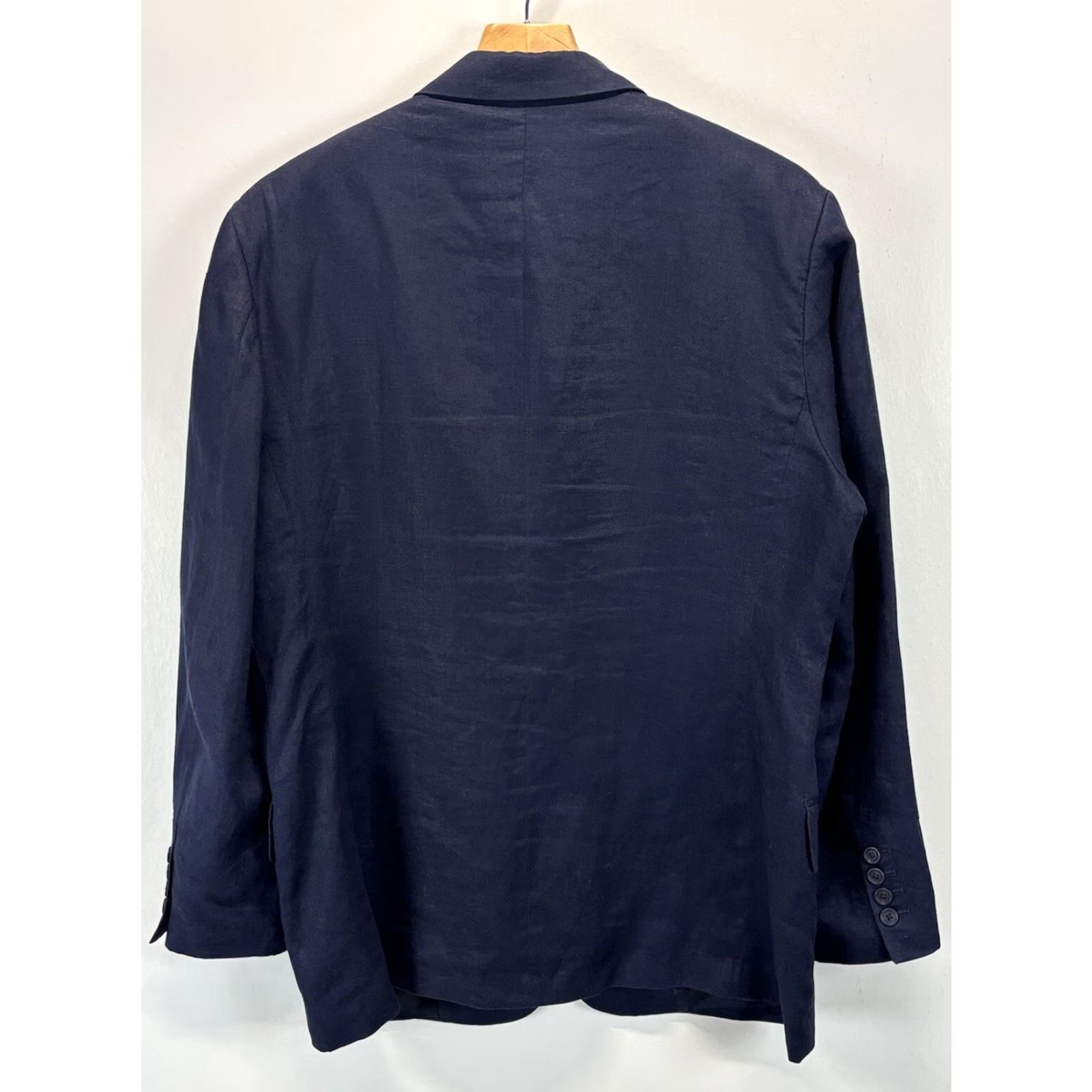 Nautica Martin Gordon Blazer Sport Coat Mens M Linen Navy 100% Linen Blazer Nautical Coastal Summer Yacht Preppy Wedding Shirt Jacket Accessories Size 40R - 3 Thumbnail