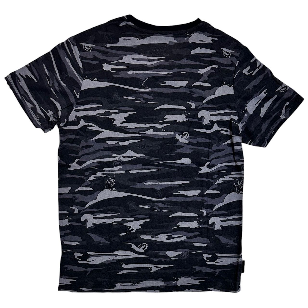 Ecko Unltd. Ecko Unltd Men's V-Neck T-Shirt Black Camo Tee Size US L / EU 52-54 / 3 - 2 Thumbnail