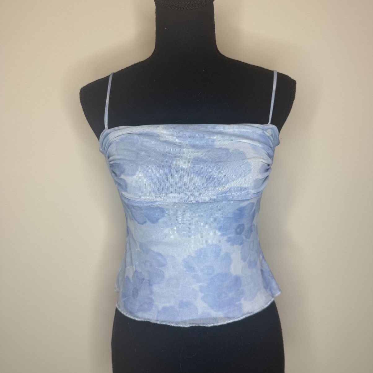 Other See You Monday Light Blue Floral Spaghetti Strap Cami Size XS / US 0-2 / IT 36-38 - 1 Thumbnail