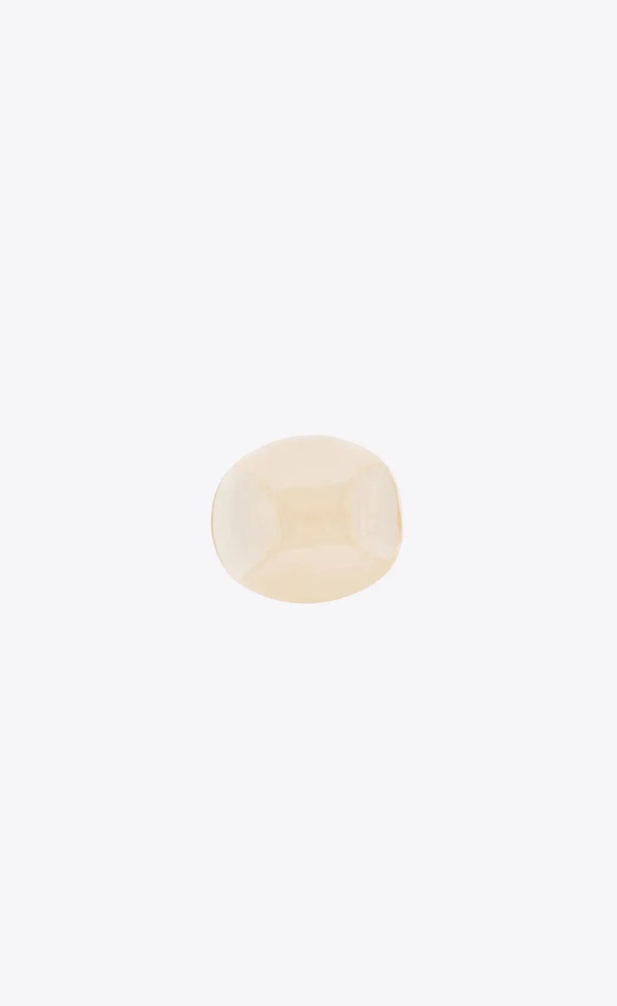 Saint Laurent Paris o1s1wg110325 Size: 05 / 731952 Egg Ring In Resin Milky Ivory Size ONE SIZE - 3 Thumbnail