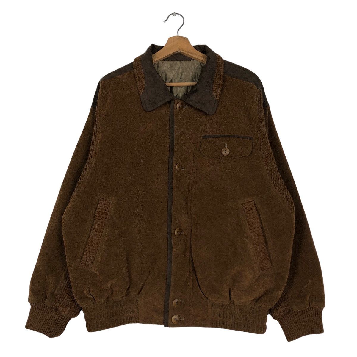 Bomber Jacket × Japanese Brand ?Vintage Herringbone Wool Bomber 