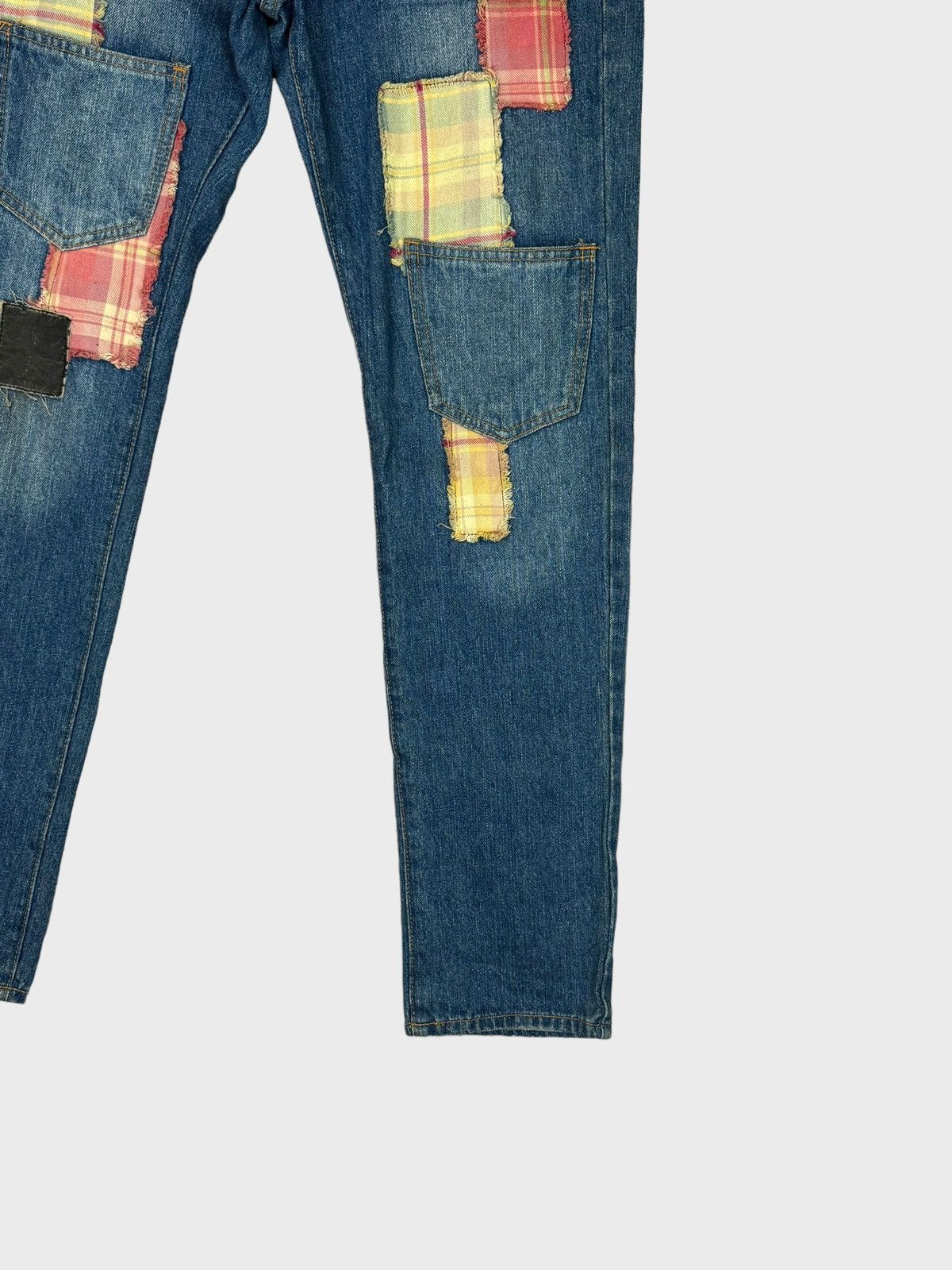 Designer × Japanese Brand BLUE MOON BLUE Patchwork 6 Pocket Distressed Denim Pants Size US 31 - 6 Thumbnail