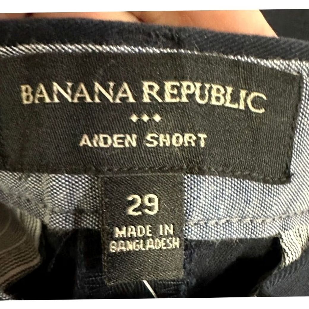 Banana Republic VINTAGE Banana Republic Shorts Mens 29X10 Aiden Navy Blue Khaki Stretch Casual NEW Size US 29 - 4 Thumbnail
