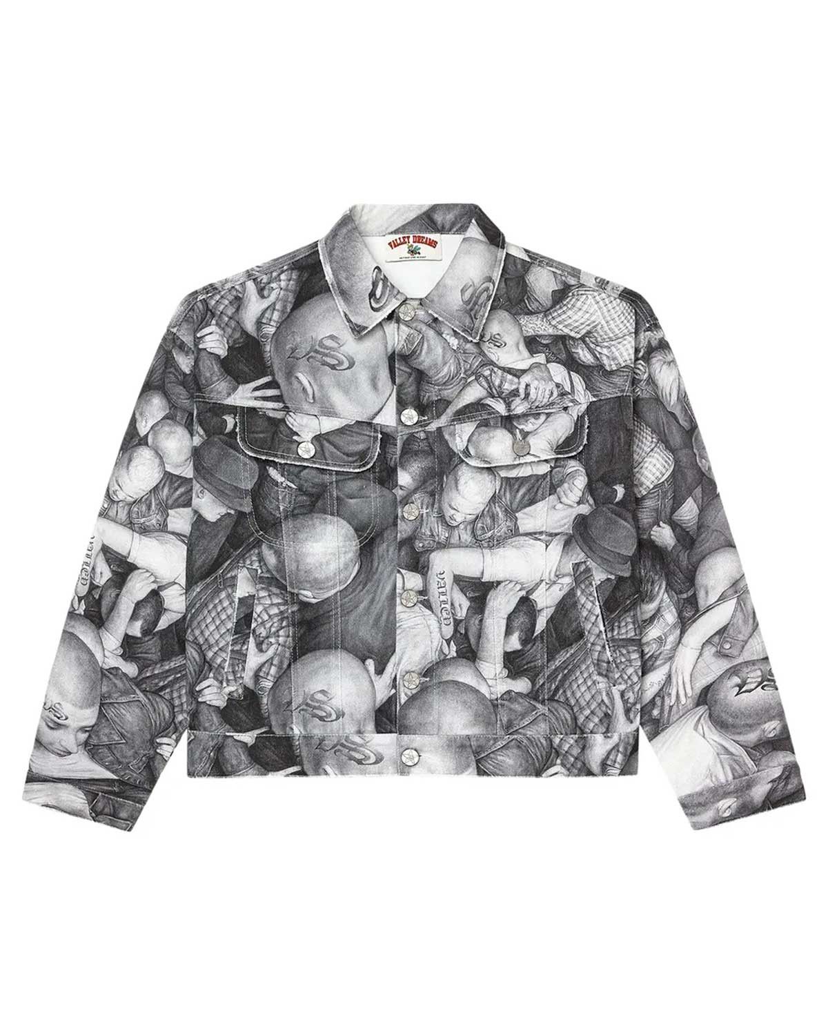 Vale Forever X Dan Witz Moshpit Trucker Jacket White Size US M / EU 48-50 / 2 - 1 Thumbnail