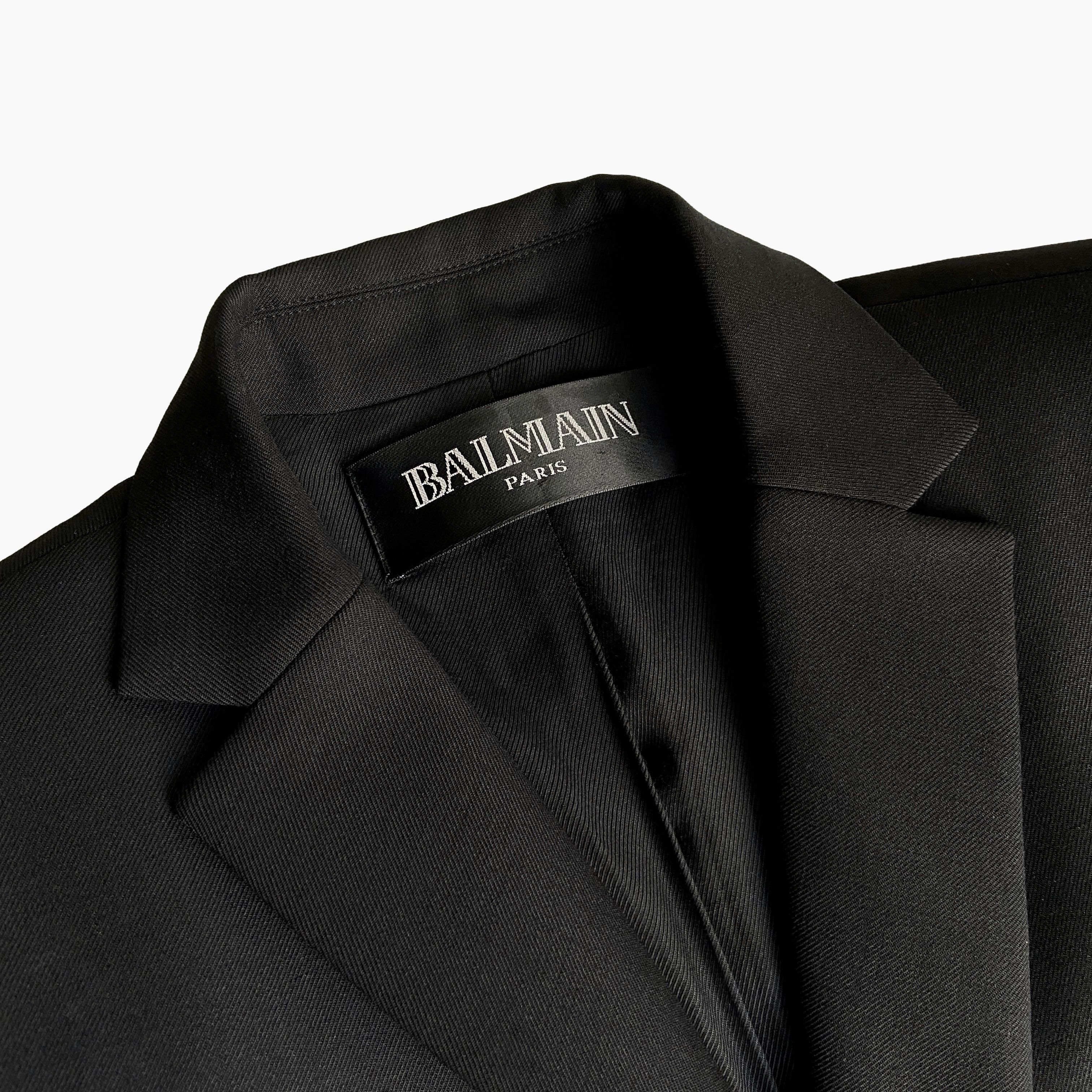 Balmain BALMAIN BLACK WOOL DOUBLE BREASTED BLAZER Size L / US 10 / IT 46 - 6 Thumbnail