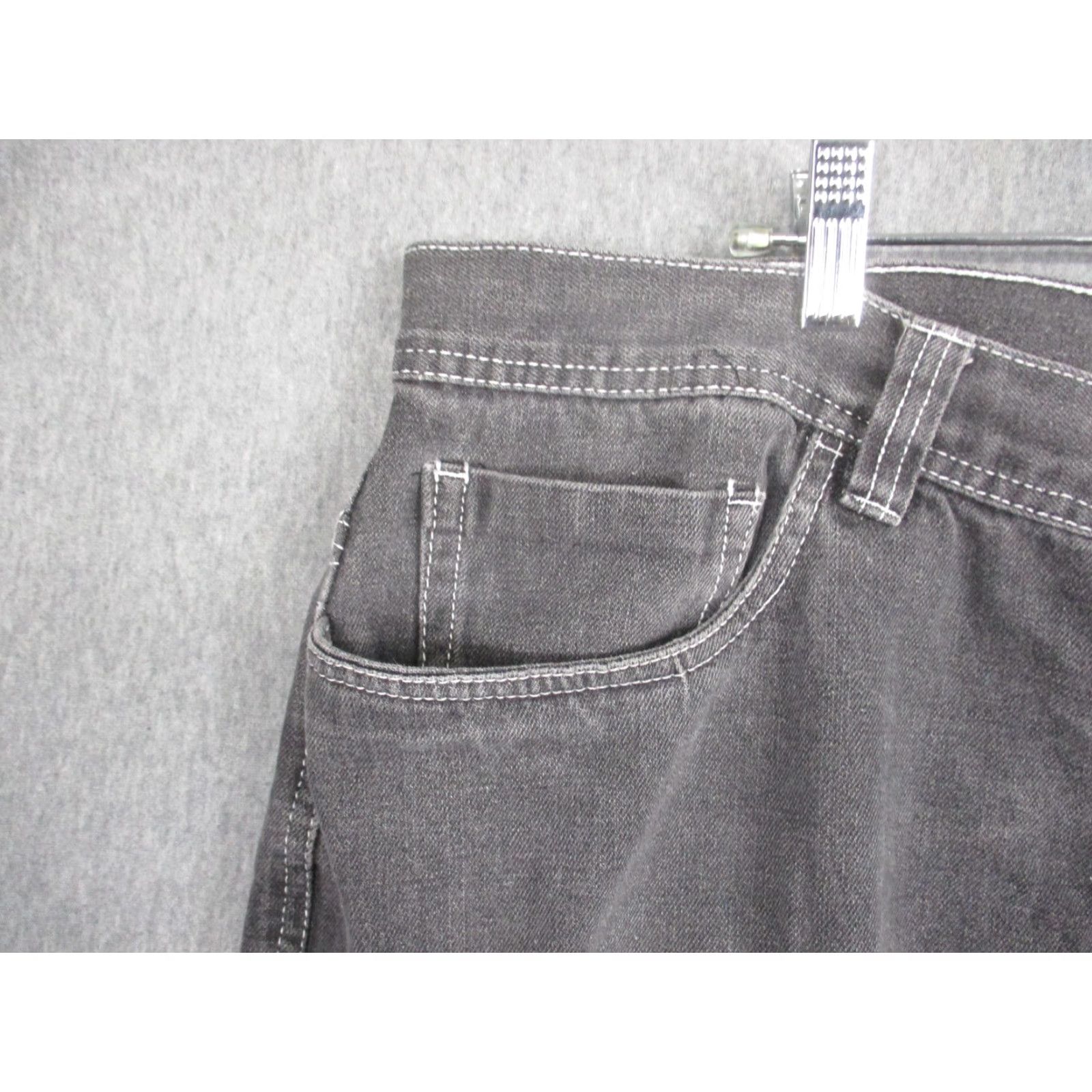 Vintage Halifax Jeans Mens 44x32 Gray Black Denim Baggy 5 Pocket Straight Relaxed Cotton Charcoal Wash Denim 5-pocket Mens Jeans Size US 44 / EU 60 - 4 Thumbnail