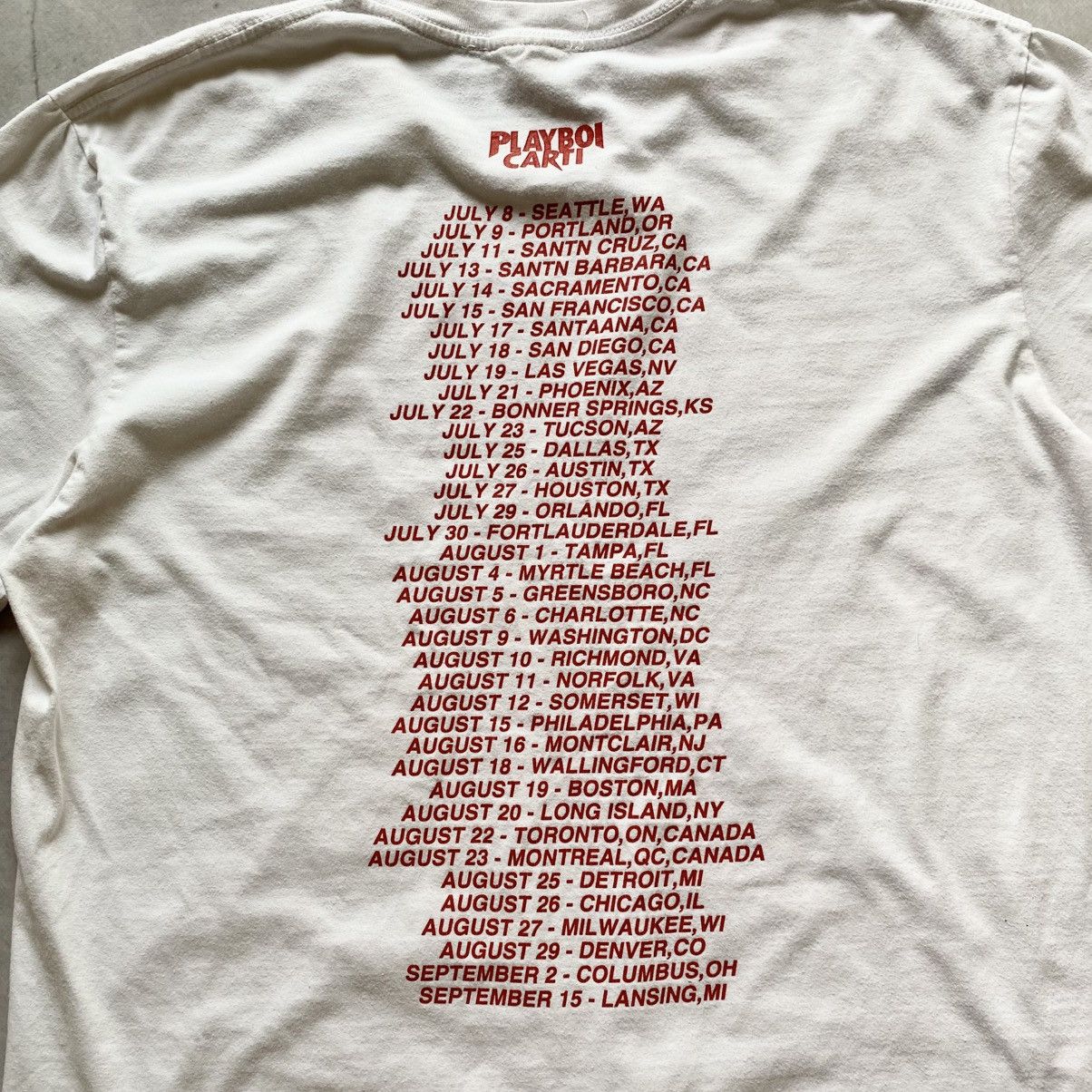 Playboi Carti Rare Playboi Carti 2017 Tour Painted T-Shirt Tee Shirt Y2K Size US L / EU 52-54 / 3 - 10 Thumbnail