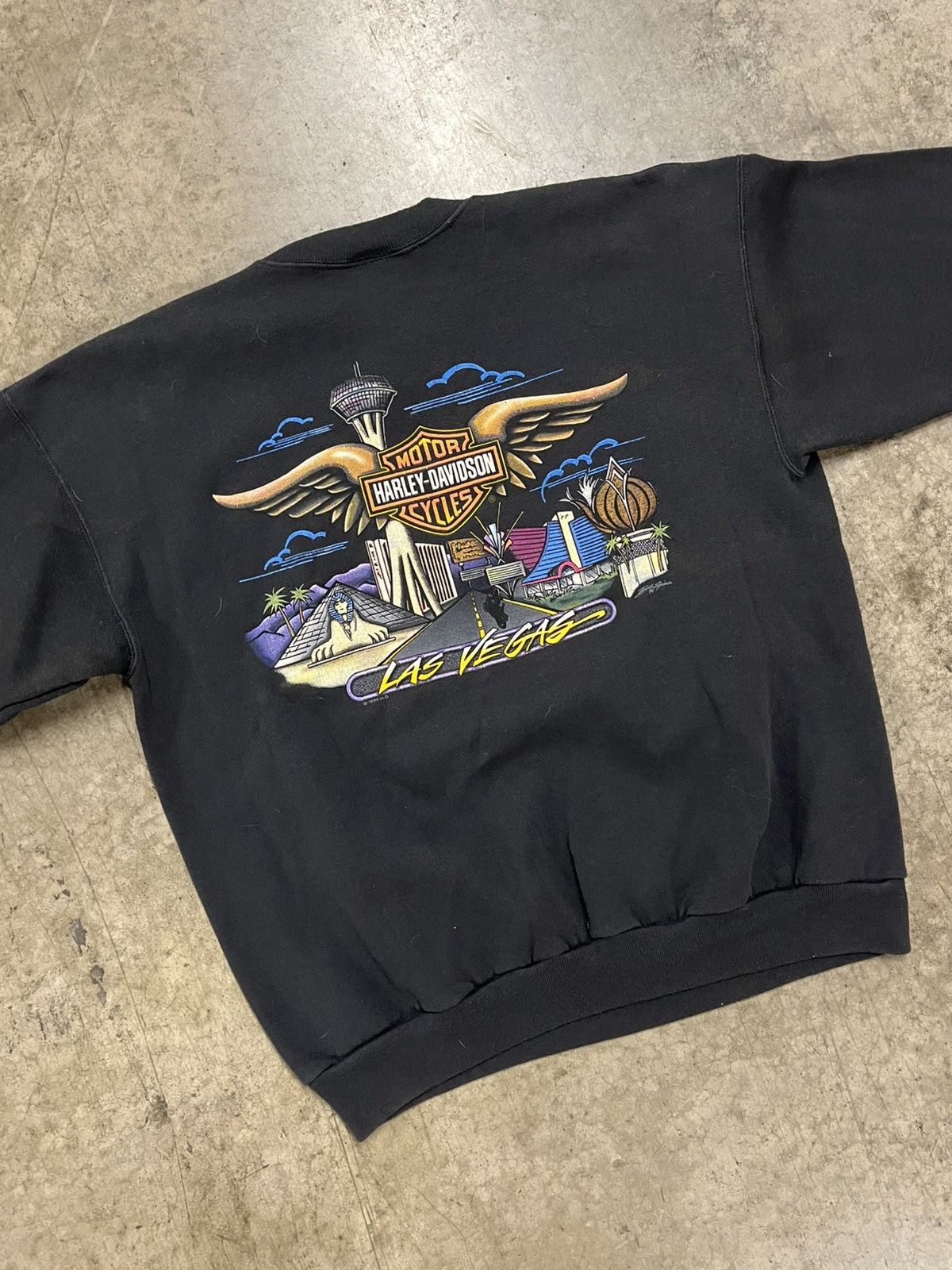 Harley Davidson × Vintage Harley Davidson vintage boxy fit crewneck sweatshirt rare Size US XL / EU 56 / 4 - 5 Thumbnail