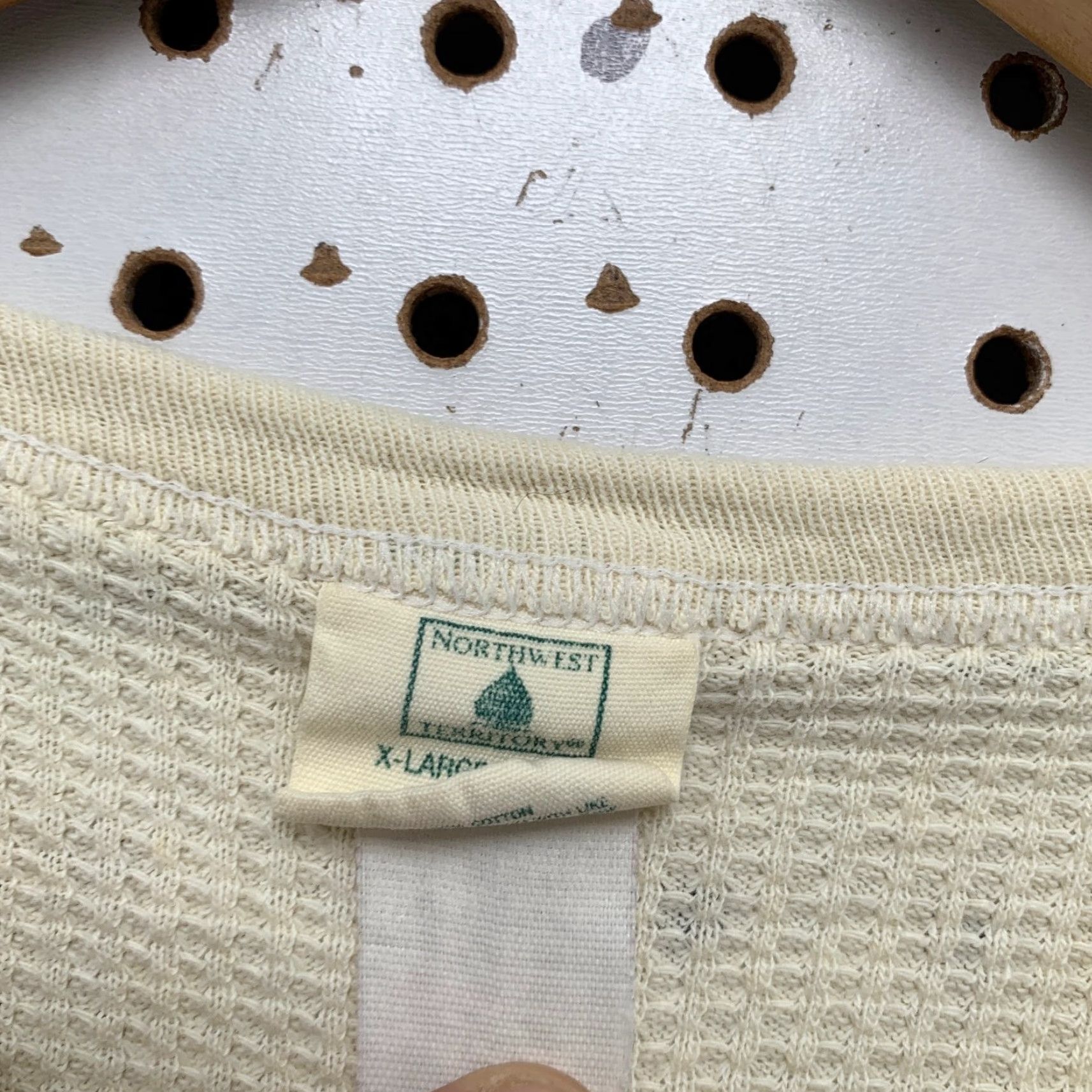 Vintage VINTAGE Northwest Territory Thermal Shirt Mens XL Beige Waffle Knit Long Sleeve Size US XL / EU 56 / 4 - 6 Thumbnail