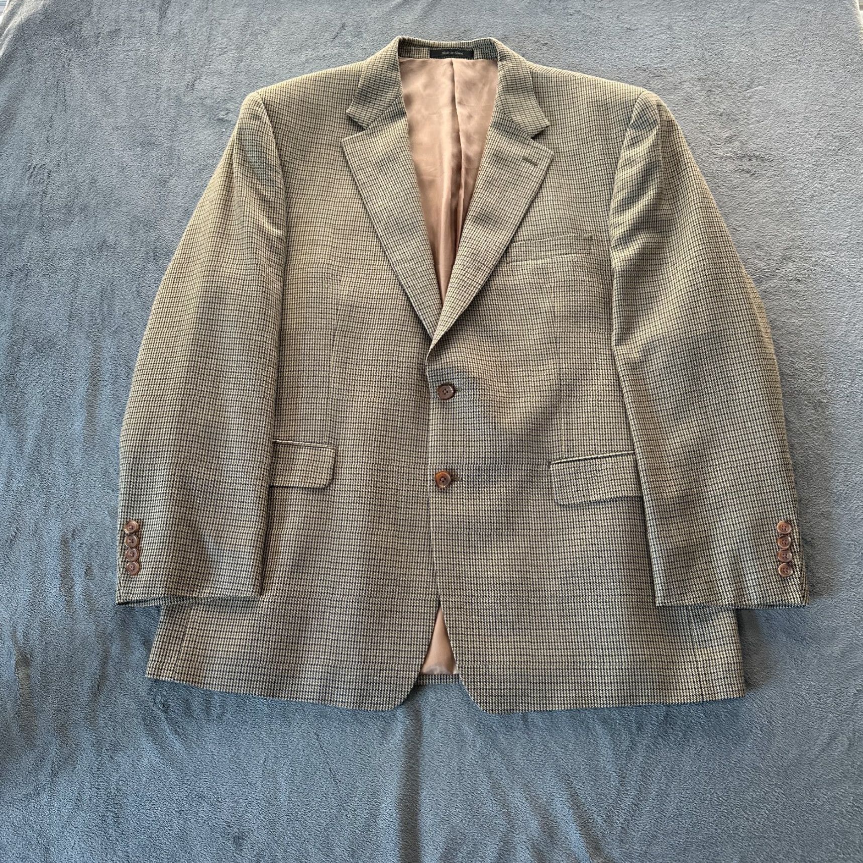 Ralph Lauren Ralph Lauren Blazer Mens 46L Brown Glen Plaid Prince Of Whales Check Lambswool Size 46R - 2 Thumbnail