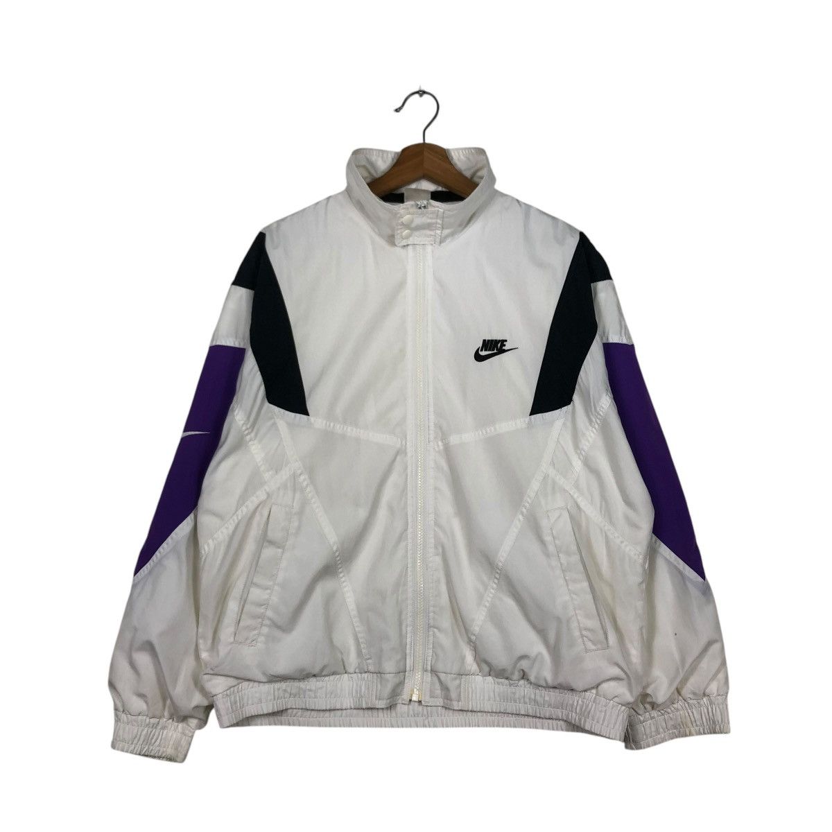 Nike 🔥VINTAGE ZIPPER JACKET NIKE BIG SWOOSH LOGO Size US M / EU 48-50 / 2 - 3 Thumbnail