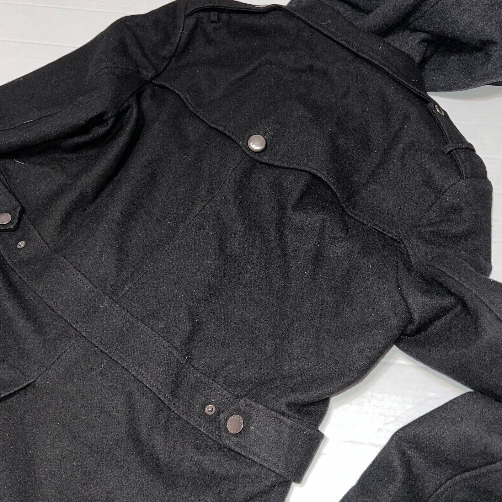 Coogi Coogi Mens Black Wool Blend Heavy Jacket Coat Size Large Size US L / EU 52-54 / 3 - 4 Thumbnail