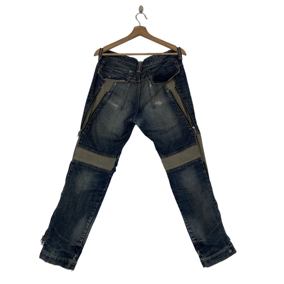 Japanese Brand ✨PPFM multi zipper inspired Undercover jeans Size US 31 - 2 Thumbnail