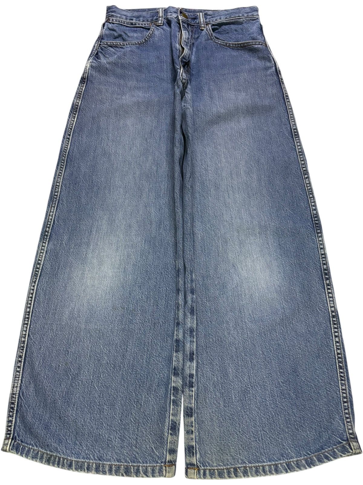 Uniqlo Vintage Uniqlo Lemaire Blue Wash Loose Baggy Jeans Size US 27 - 1 Thumbnail