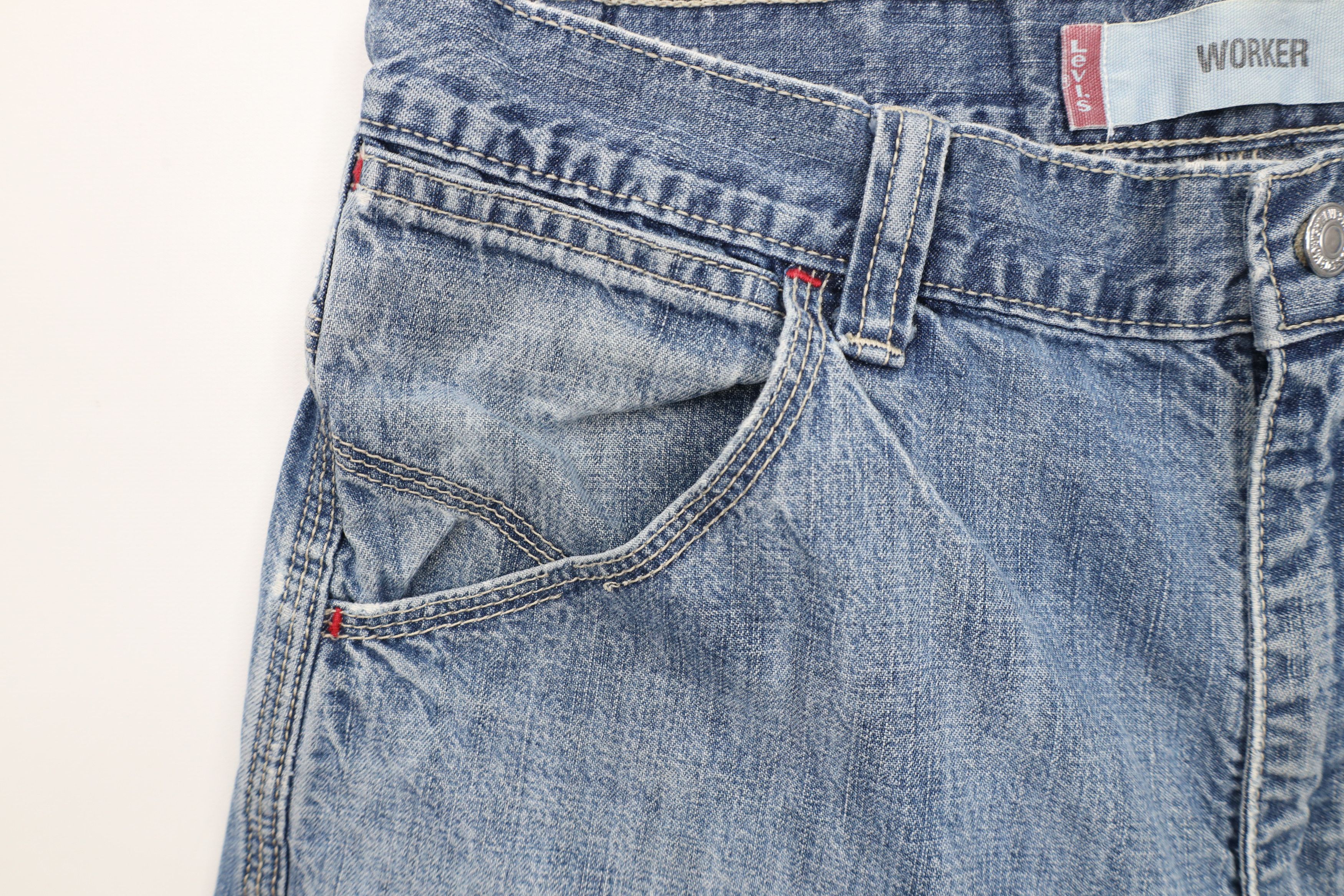 Levi's × Vintage Vintage Y2K Levis Baggy Carpenter Worker Denim Shorts Jorts Size US 33 - 5 Thumbnail