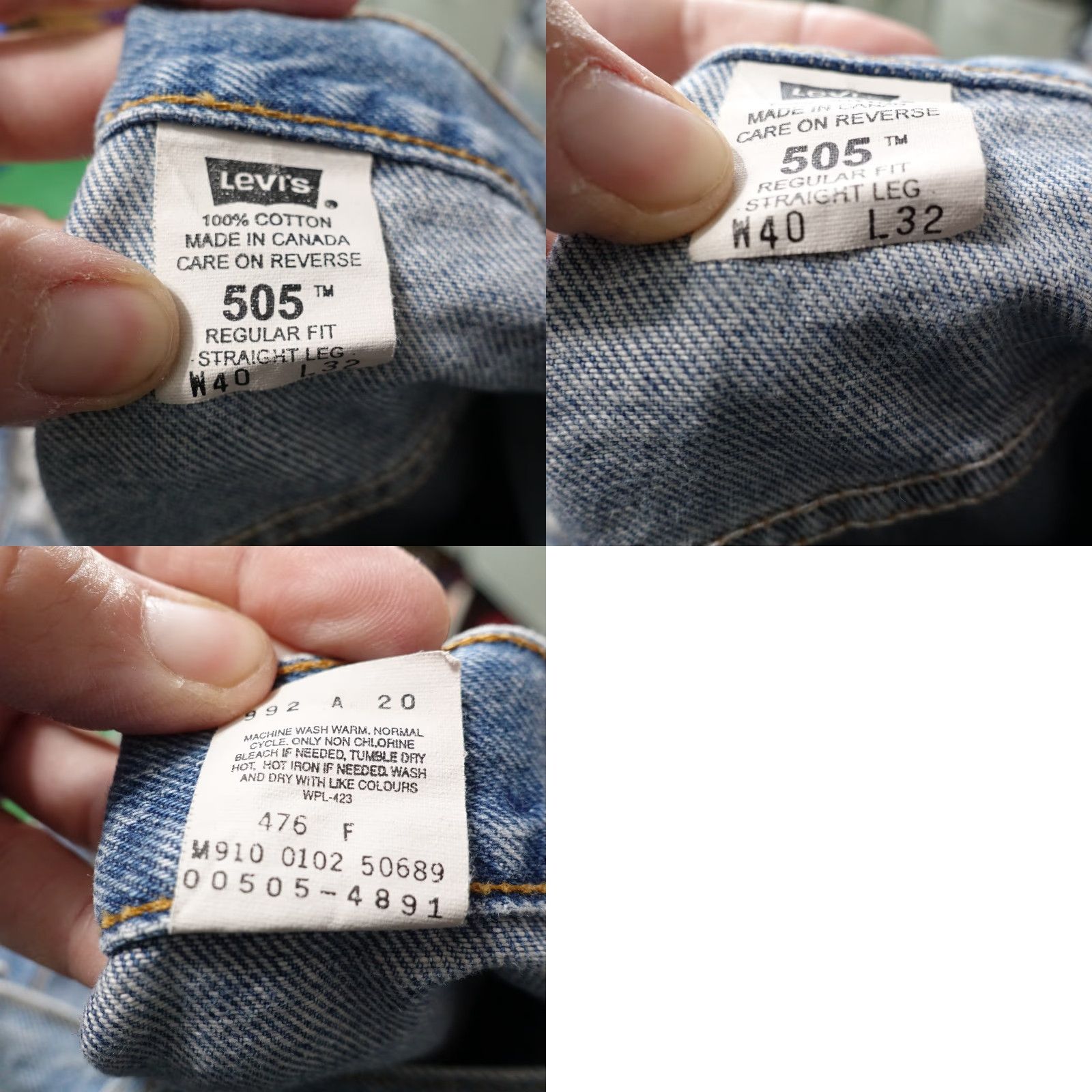 Levi's VINTAGE LEVI'S 505 STRAIGHT LEG BLUE JEANS MENS 38X32 Size US 38 / EU 54 - 8 Thumbnail