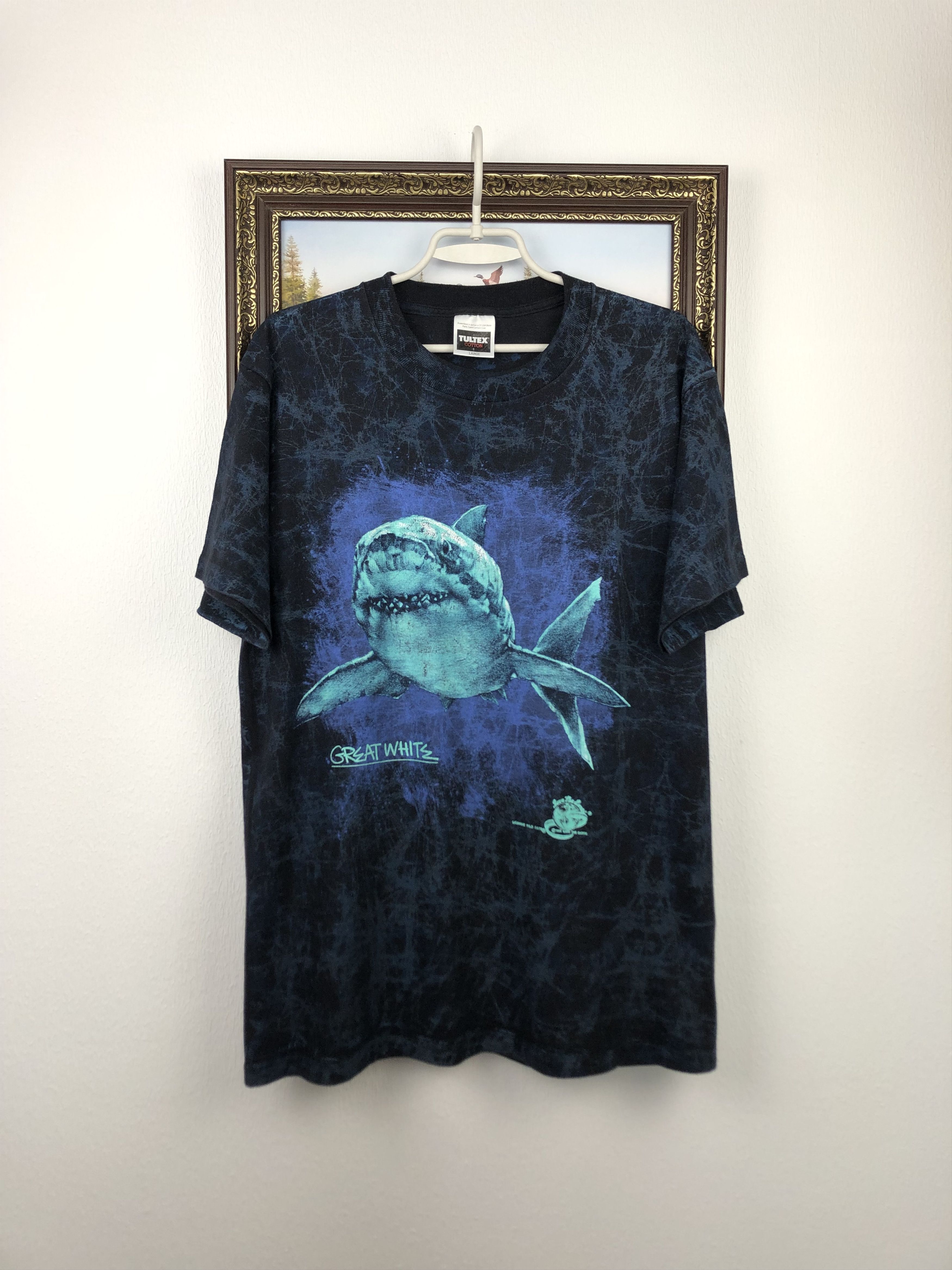 Vintage Vintage All Over Print Shark Shirt Ocean Great White Tee Size US L / EU 52-54 / 3 - 1 Thumbnail