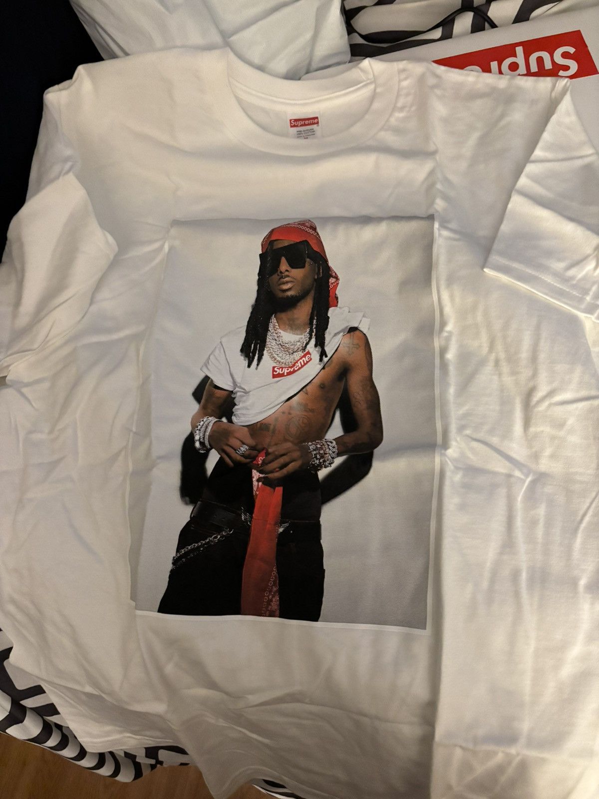 Supreme White playboi carti supreme T shirt collab Size US M / EU 48-50 / 2 - 4 Thumbnail