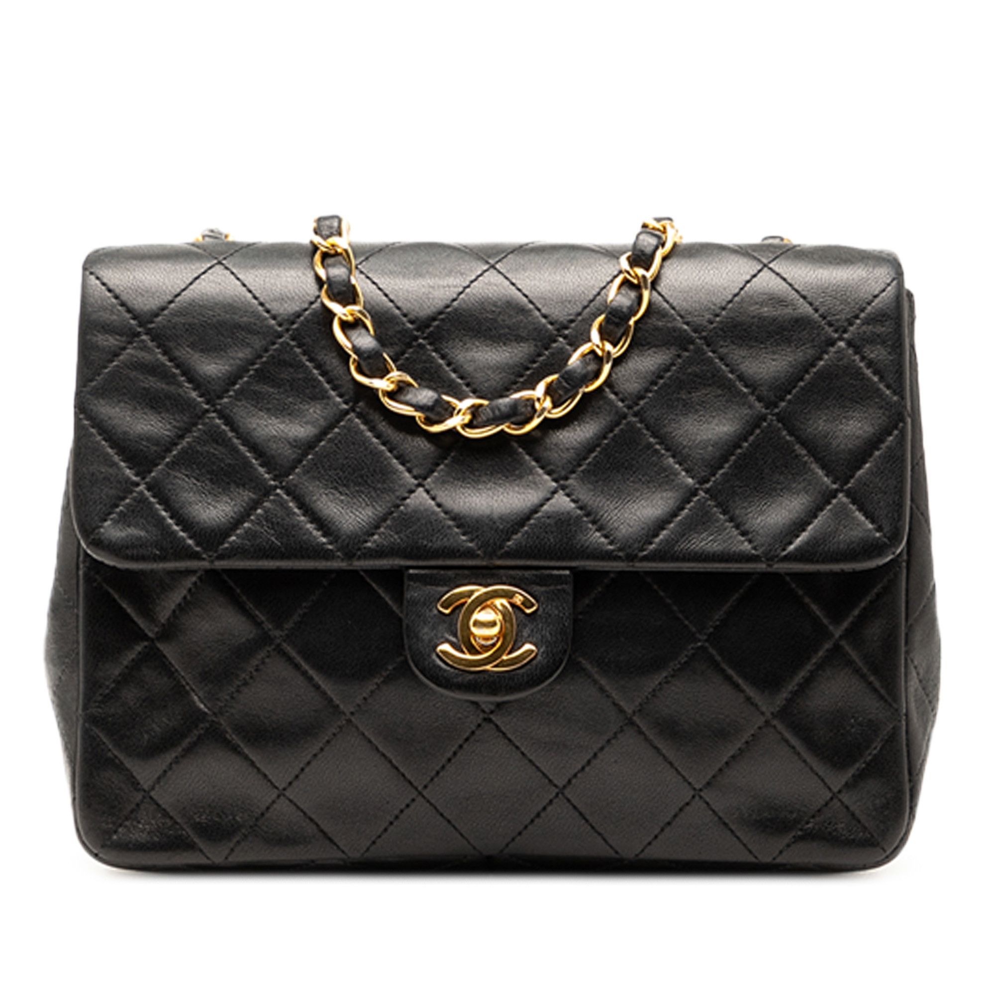 Chanel Chanel Mini Square Lambskin Straight Single Flap Size ONE SIZE - 1 Thumbnail