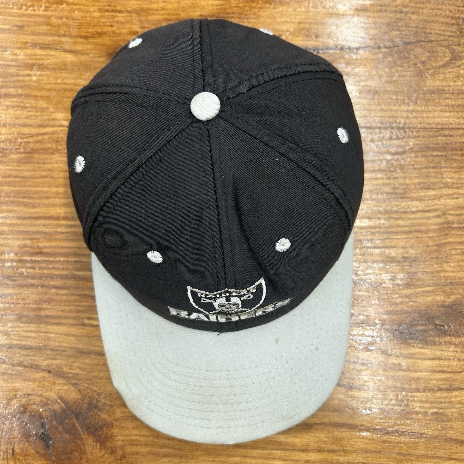 NFL Vintage 90’s NFL Oakland Raiders Spellout Snap Back Hat Size ONE SIZE - 4 Thumbnail