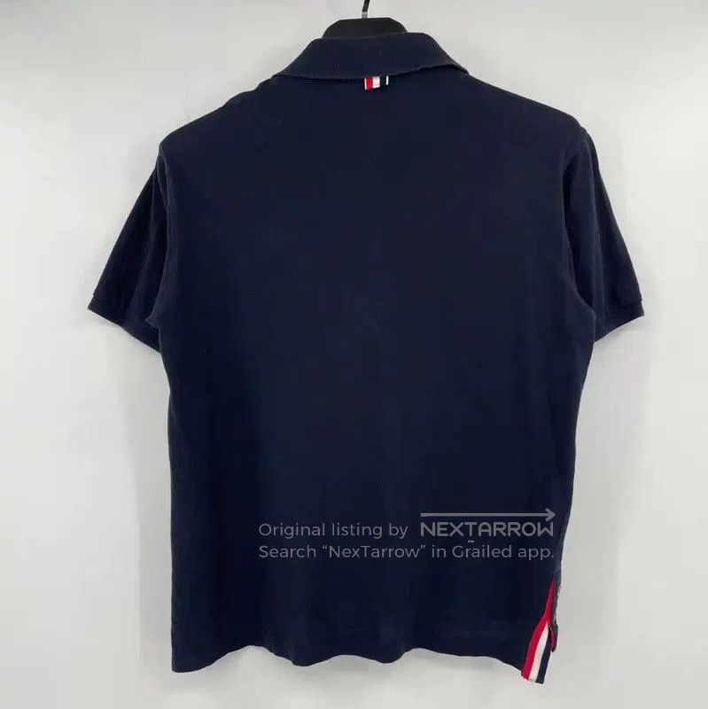 Thom Browne Thom Browne Men's Navy Blue Cotton Polo . Size US M / EU 48-50 / 2 - 2 Thumbnail