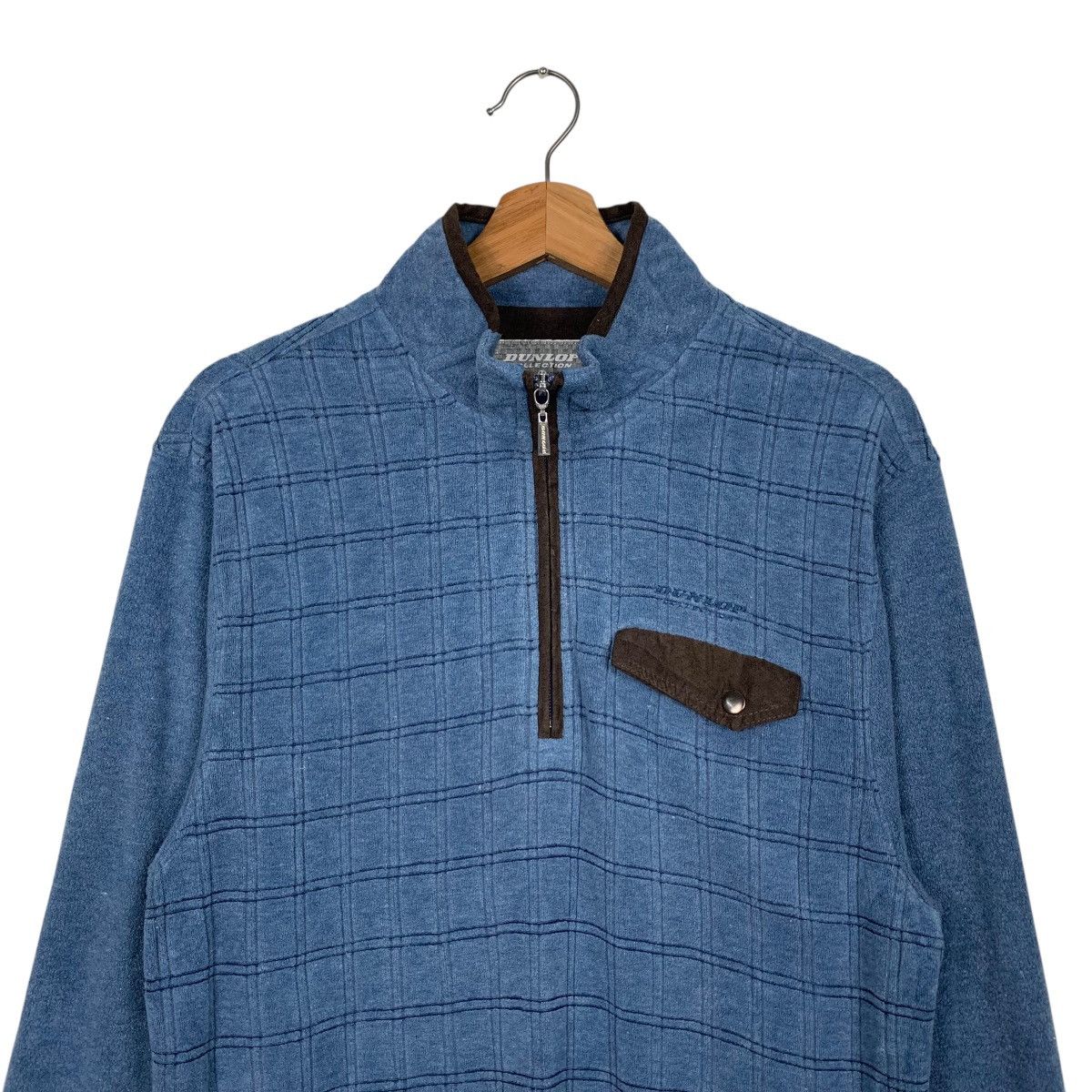 Dunlop DUNLOP Half Zip Turtleneck Checked Sweatshirts #1655-C74 Size US M / EU 48-50 / 2 - 2 Thumbnail