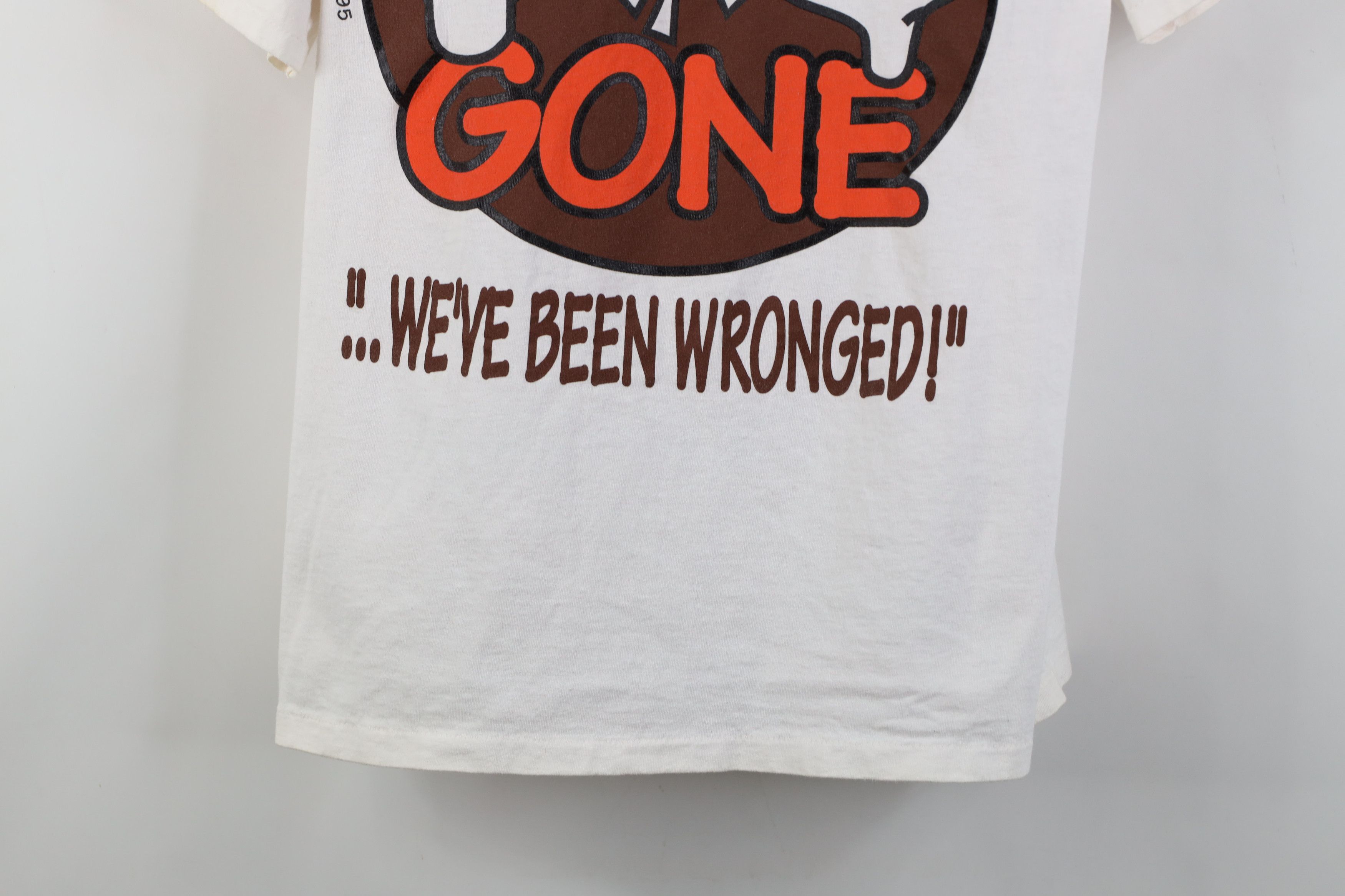 Vintage Vintage 90s Gone Cleveland Browns Football Team Move T-Shirt Size US L / EU 52-54 / 3 - 3 Thumbnail
