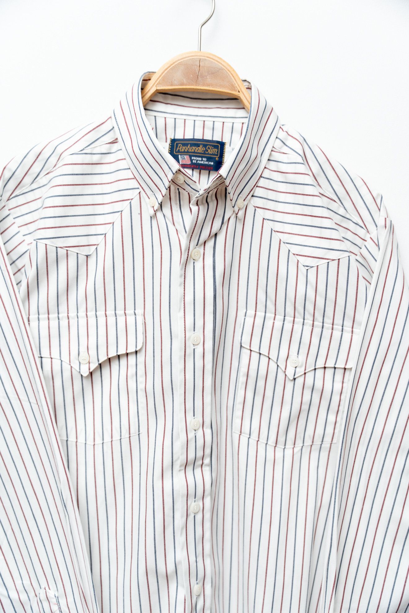Other VINTAGE Panhandle Slim Western Shirt | Striped Americana 80s Size US M / EU 48-50 / 2 - 4 Thumbnail