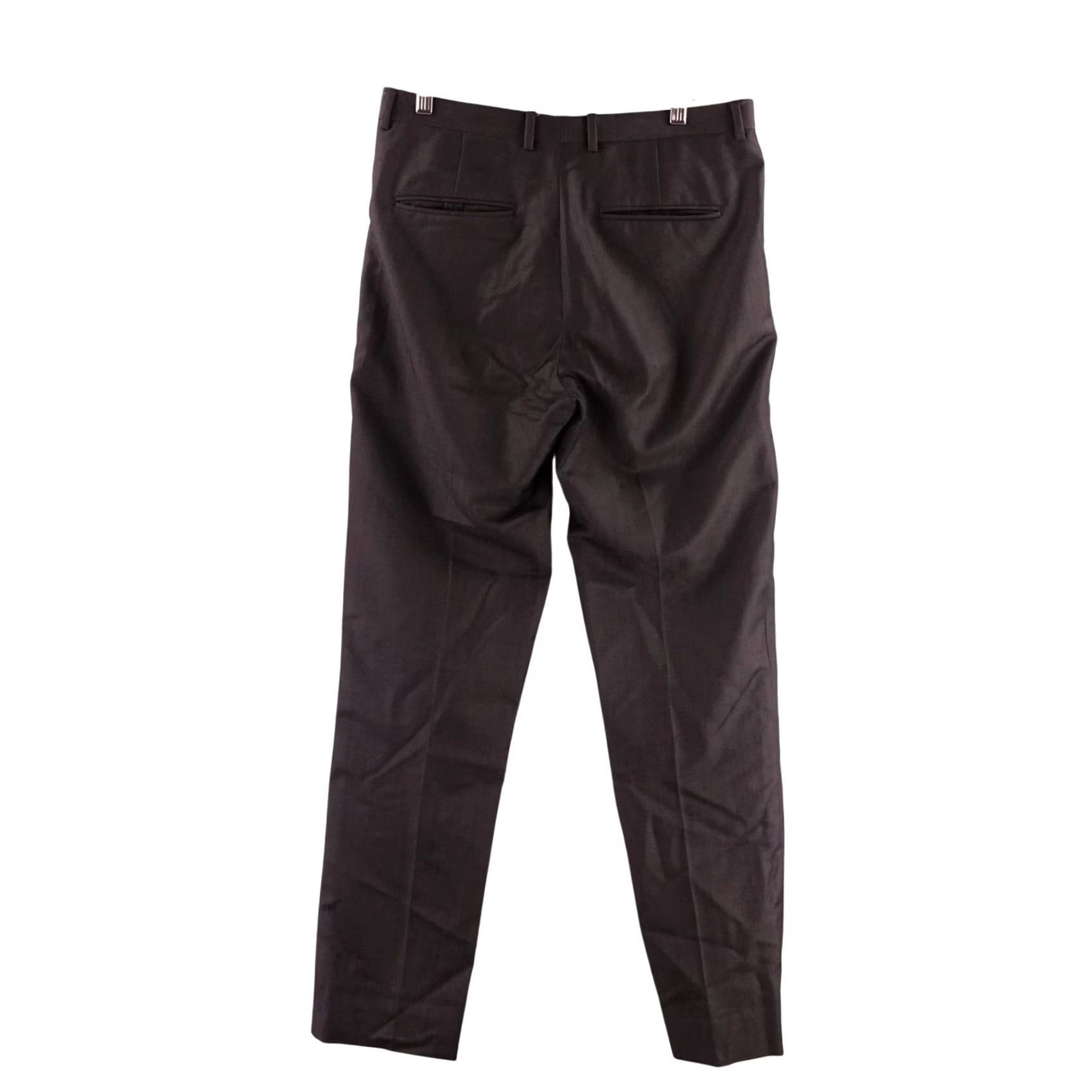 Z Zegna Z Zegna Mens Pants Gray Wool Mohair Flat Front Dress Trousers US 33 IT 48R Size US 33 - 2 Thumbnail