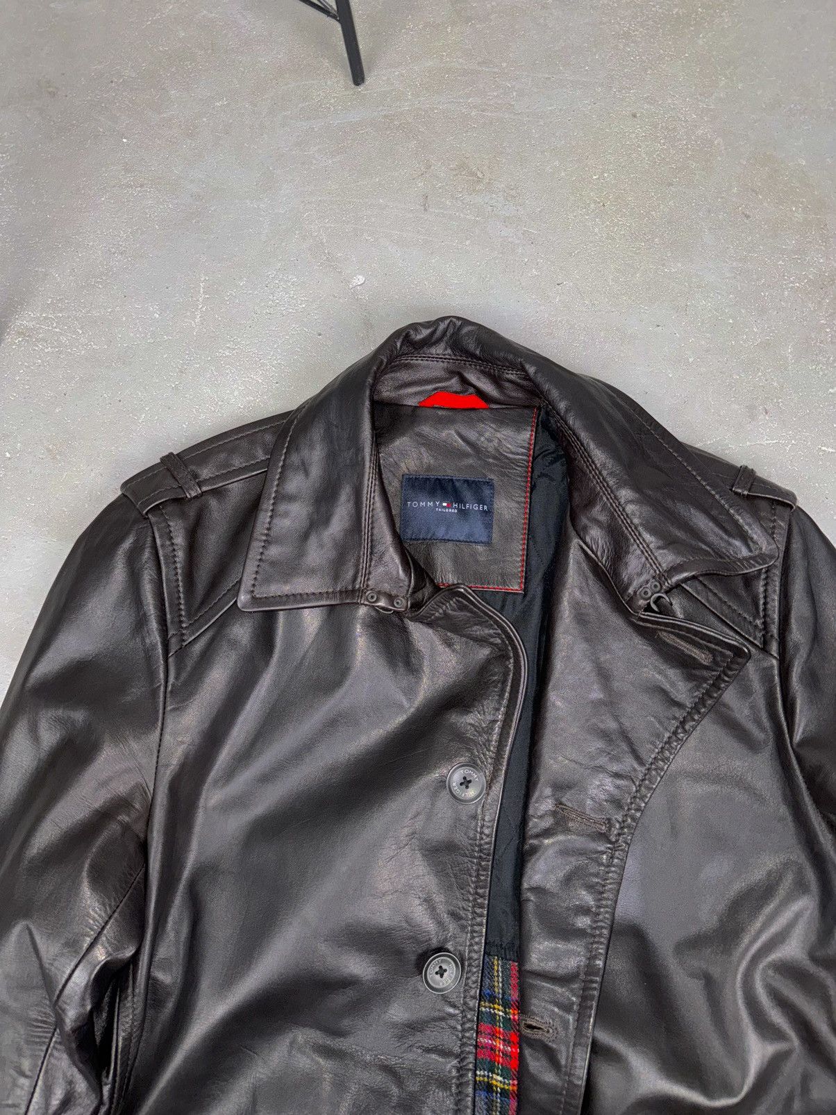 Leather Jacket Tommy Hilfiger Vintage Tommy Hilfiger Leather Coat Vintage Grailed