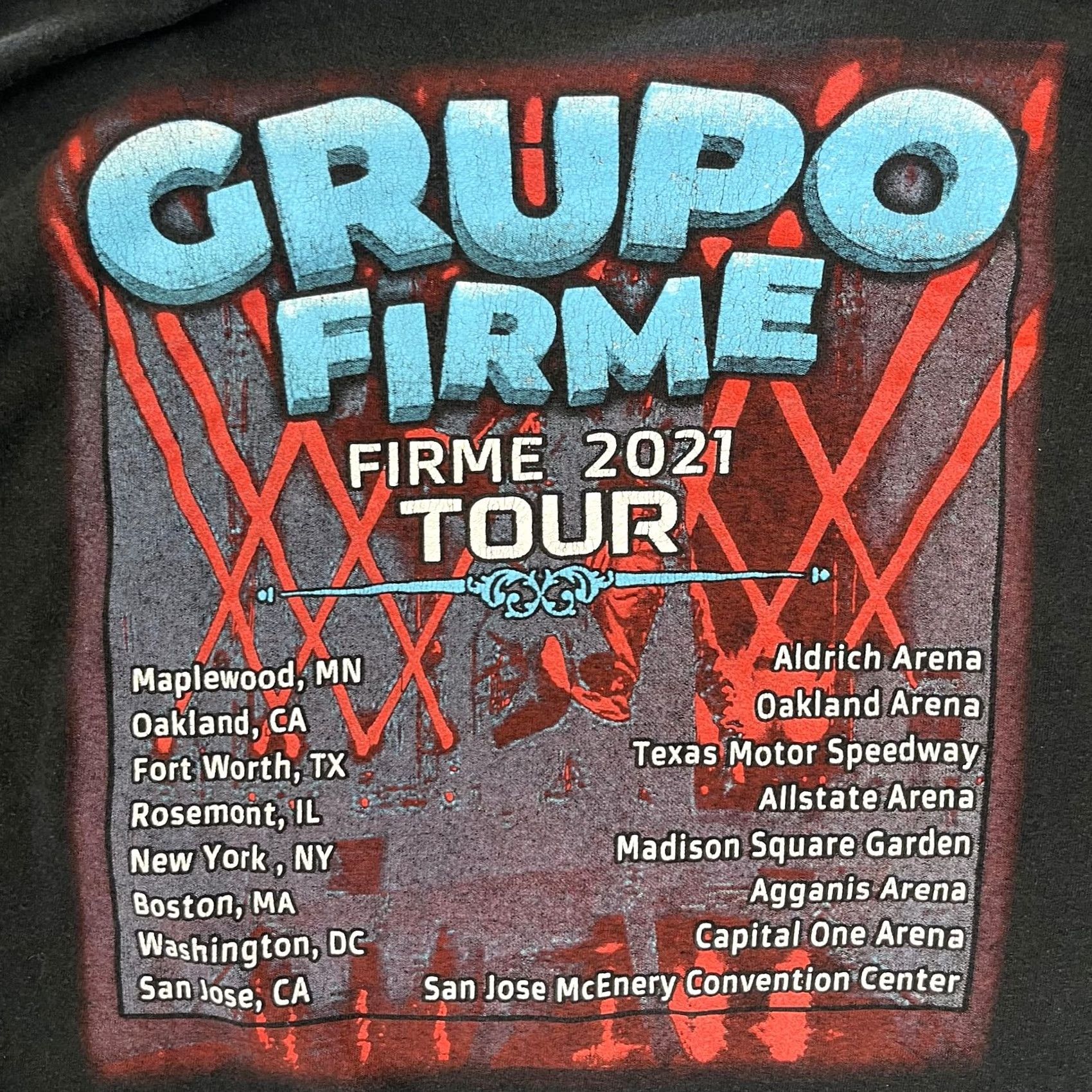 Vintage Grupo Firme Shirt Mens XL Black Firme 2021 Tour Concert Graphic Tee Size US XL / EU 56 / 4 - 7 Thumbnail