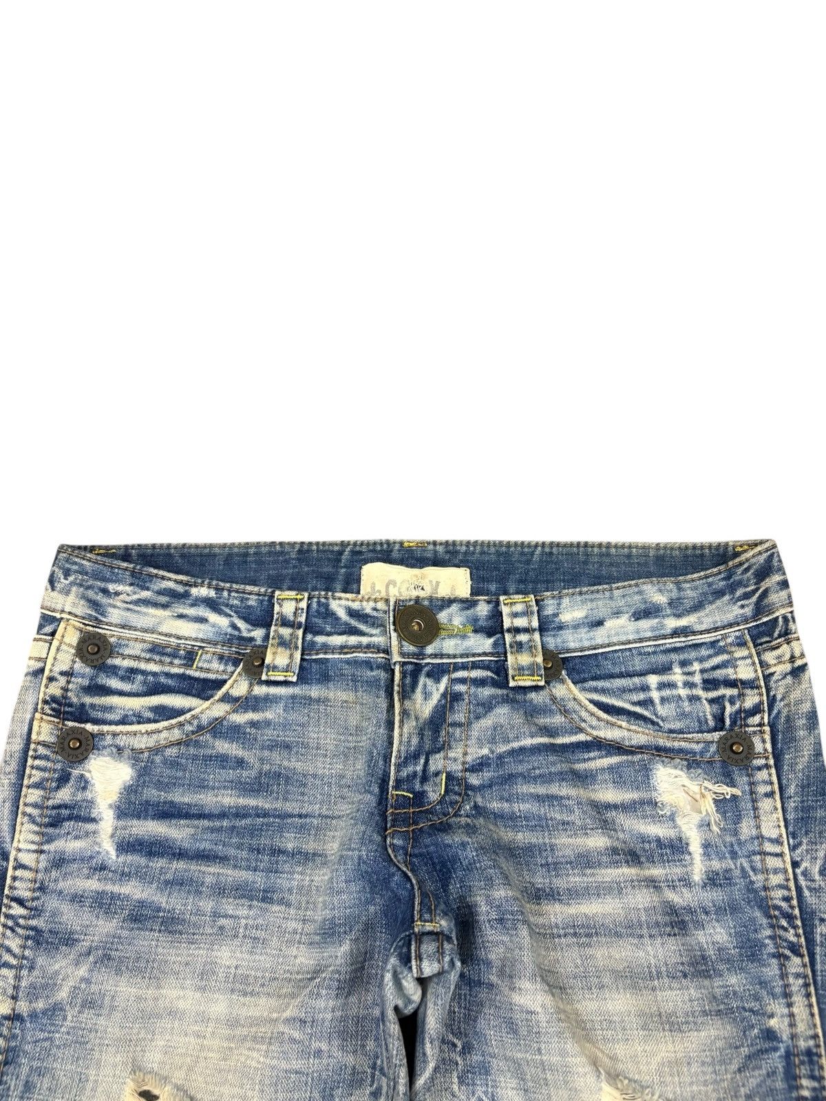 Yoshiyuki Konishi Vintage Japanese Brand Faded Distressed Flare Jeans Size 32" / US 10 / IT 46 - 4 Thumbnail
