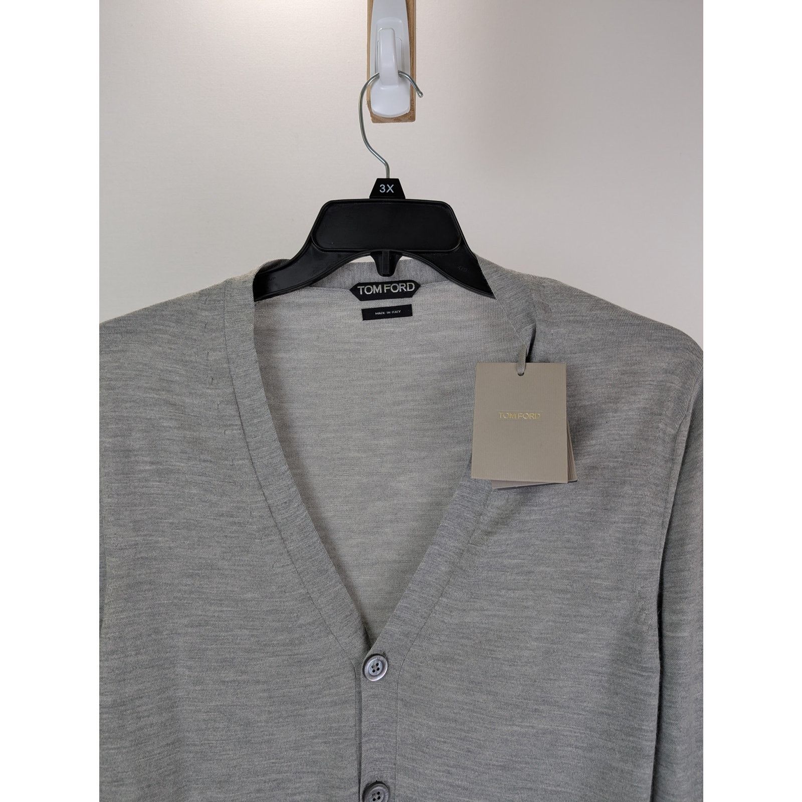 Tom Ford o1rshd1 V-Neck Sweatshirt Sweater in Grey Size US M / EU 48-50 / 2 - 5 Thumbnail