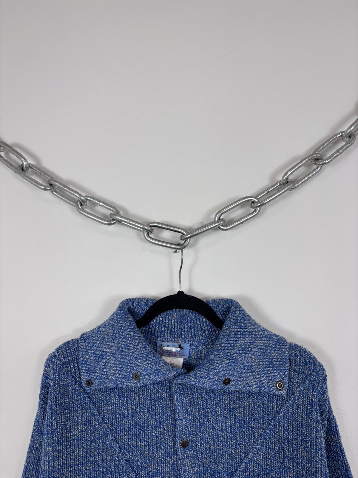 Vintage Vintage Tycesa Spanish Men’s Blue Collared Wool Knit Sweater Size US M / EU 48-50 / 2 - 4 Thumbnail