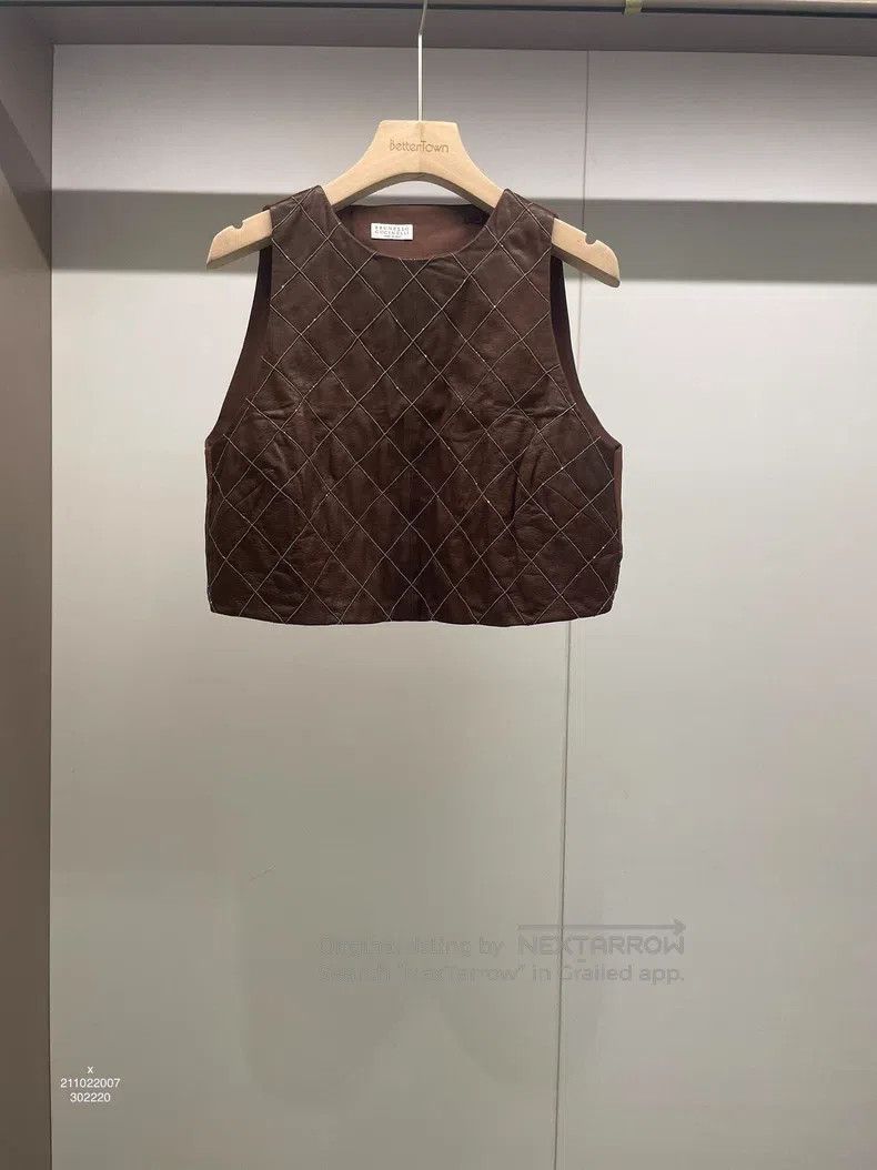 Brunello Cucinelli Brunello Cucinelli Leather Vest Size S / US 4 / IT 40 - 1 Thumbnail