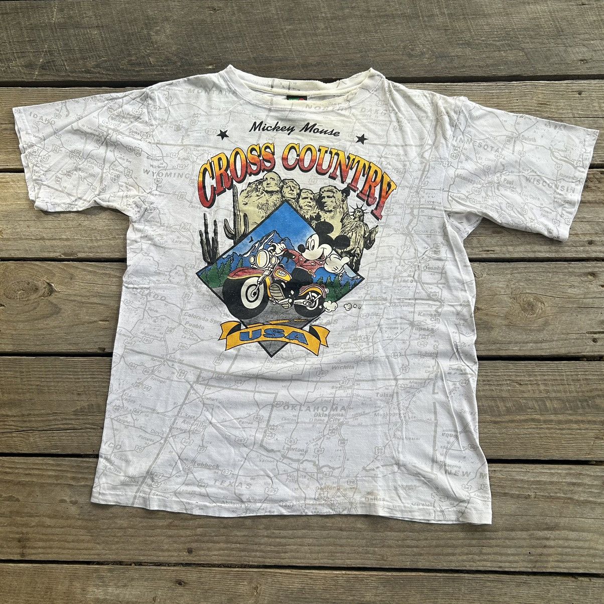Disney Vintage Disney Mickey Mouse Motorcycle AOP Distressed Shirt Size US L / EU 52-54 / 3 - 1 Thumbnail