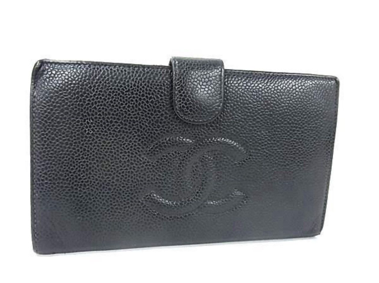 Chanel Clean! Chanel black Caviar Leather Snap Wallet Size ONE SIZE - 3 Thumbnail