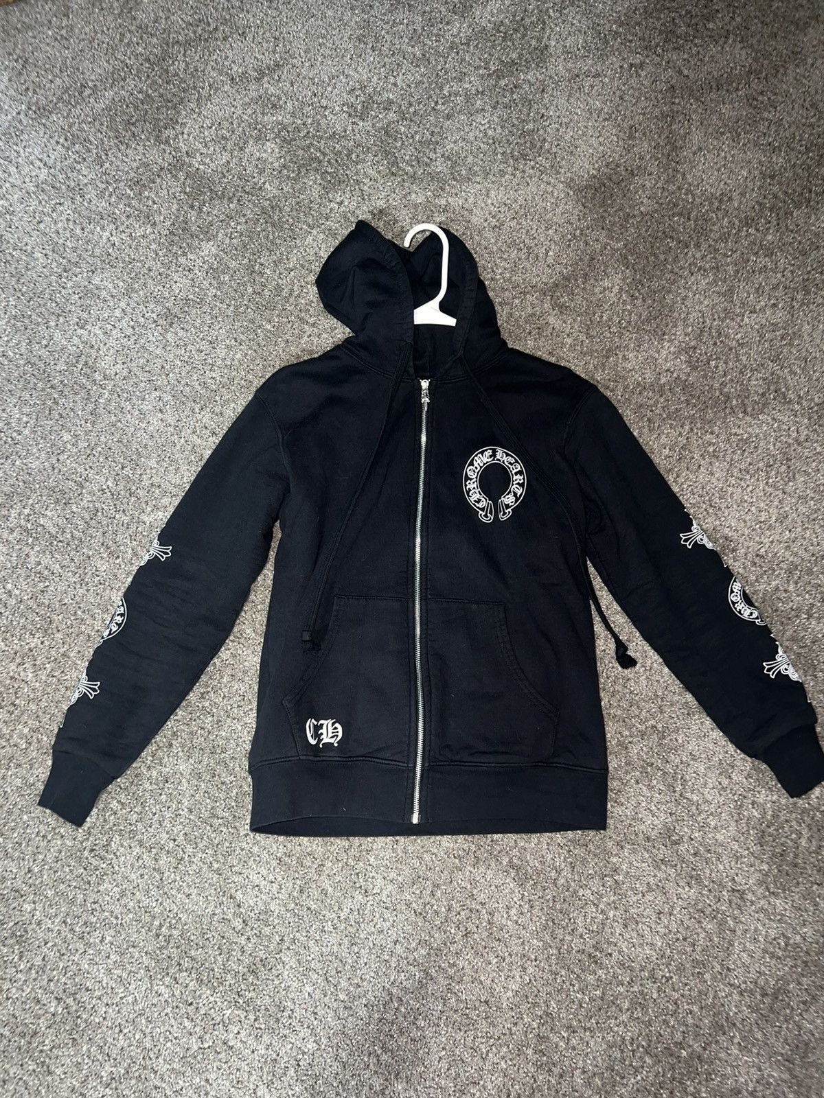 Chrome hearts multi logo zip up