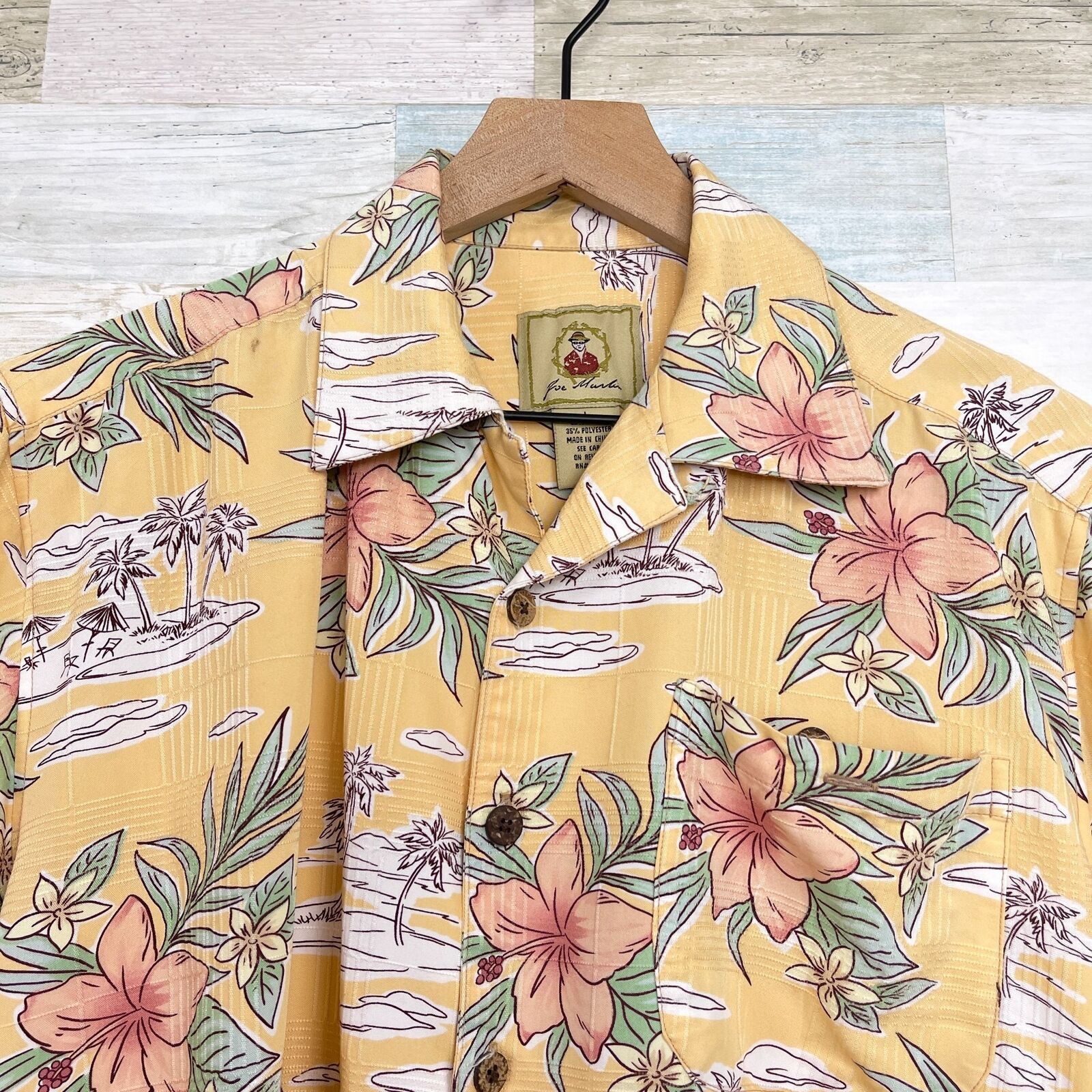Other Joe Marlin Hawaiian Camp Shirt Tropical Floral Mens Large Size US L / EU 52-54 / 3 - 2 Thumbnail