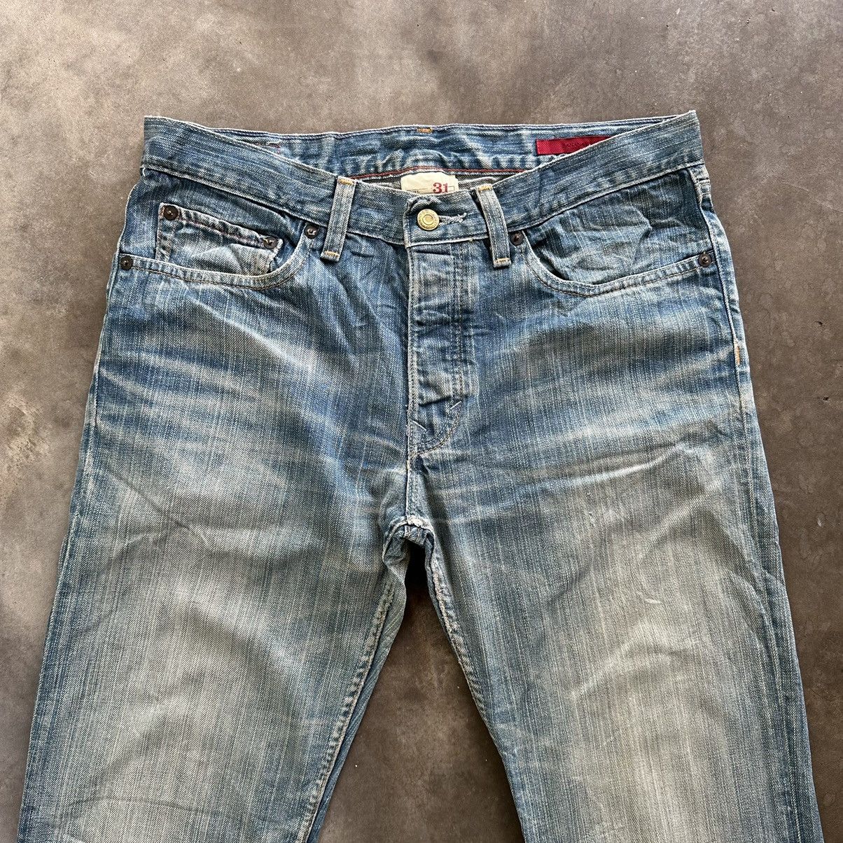 Japanese Brand W32 Vintage Banana Republic Redline Faded Denim Jean Pant Size US 32 / EU 48 - 3 Thumbnail