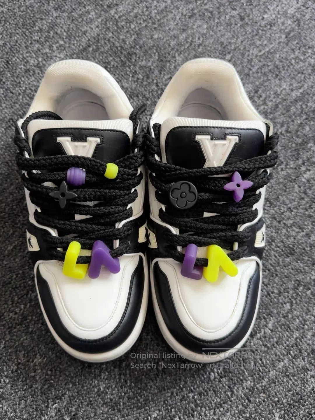 Louis Vuitton White Low-Top Sneakers with Colorful Accents Size 7.5. Size US 7.5 / EU 40-41 - 1 Thumbnail