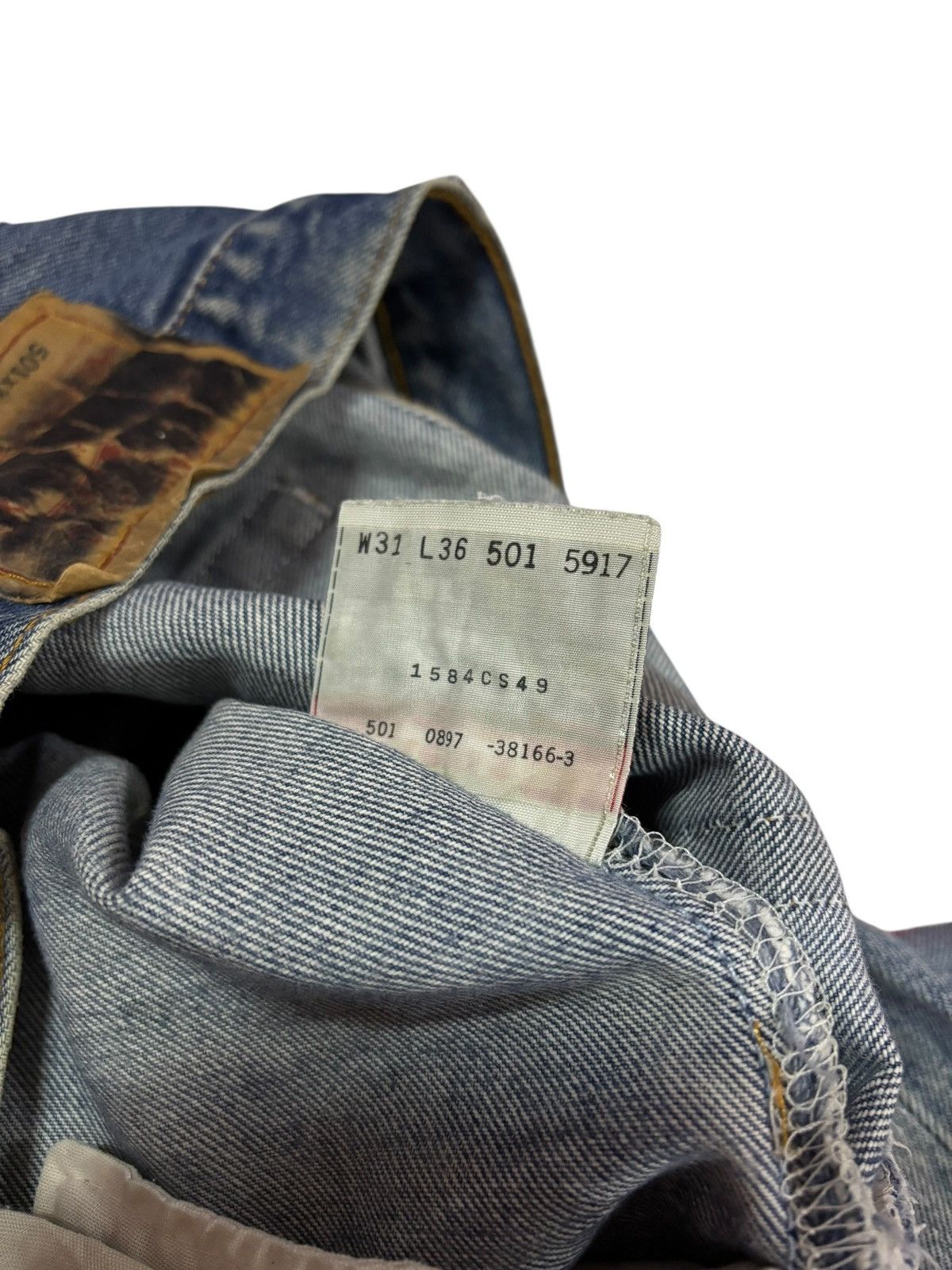 Levi's Vtg 90s Levis 501 Distressed Jeans Size US 30 / EU 46 - 11 Thumbnail
