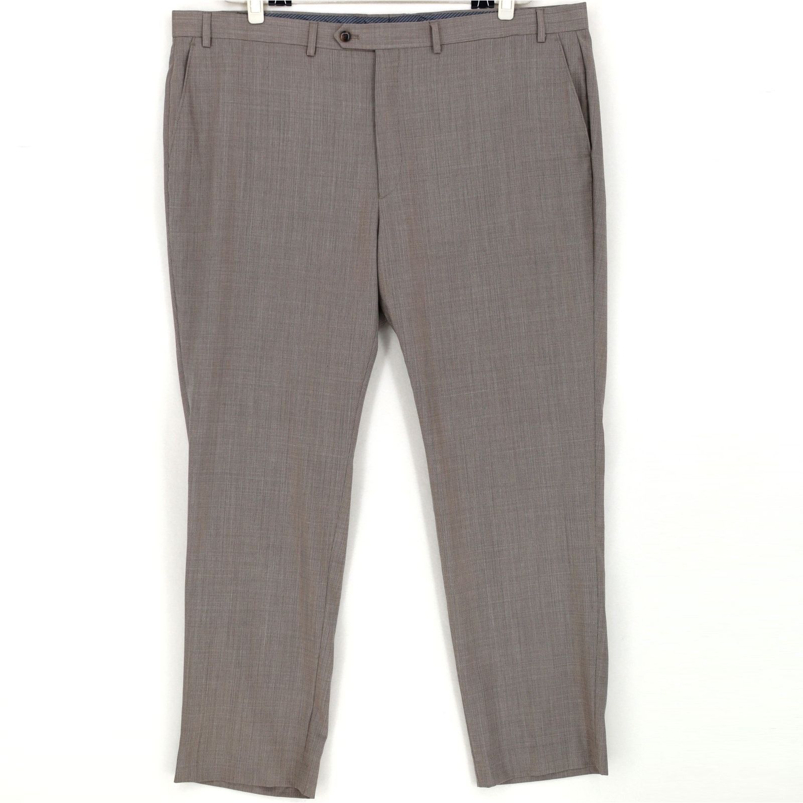 Michael Kors Michael Kors Men's Tan Solid Wool Suit Pants Size 44W 32L Size US 44 / EU 60 - 2 Thumbnail