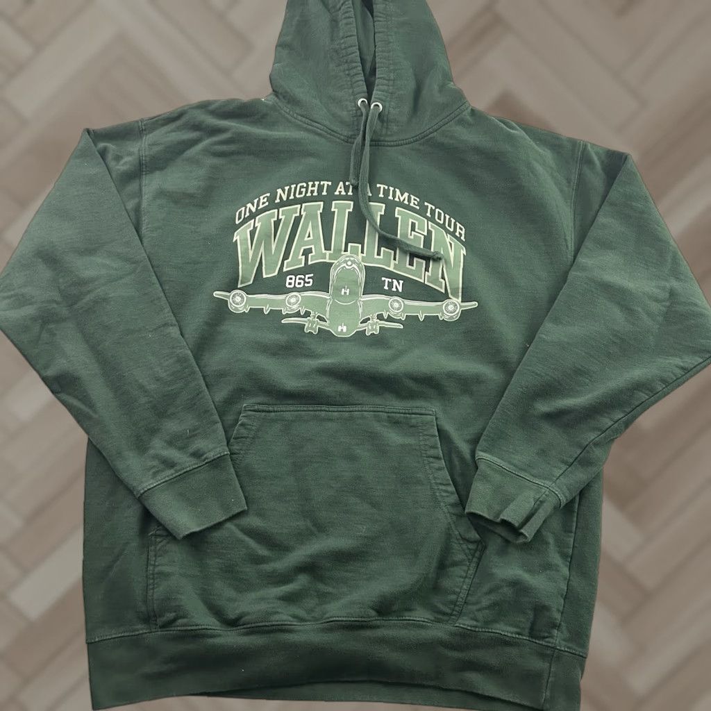 Vintage Morgan Wallen Hoodie One Night At A Time Official Merch Mens XL Green Shirt Sweatshirt Size US XL / EU 56 / 4 - 1 Thumbnail