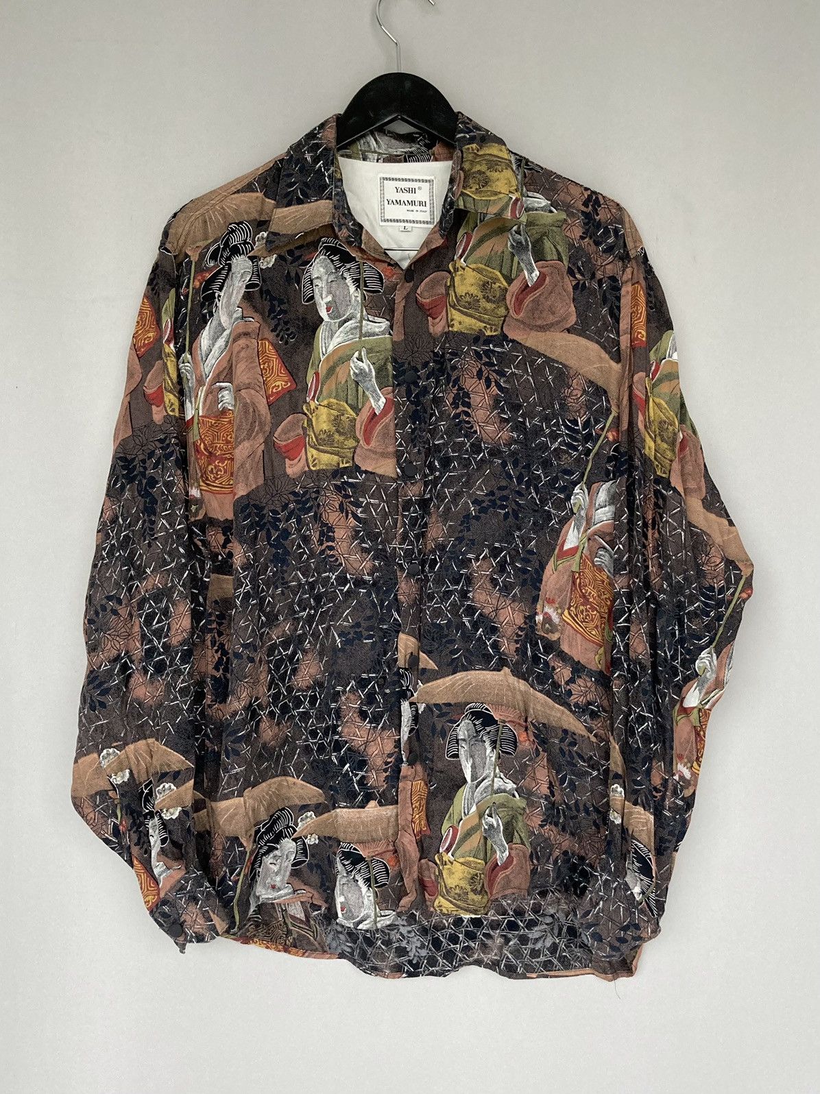 Vintage Yashi Yamamuri Japanese Designer Shirt Samurai